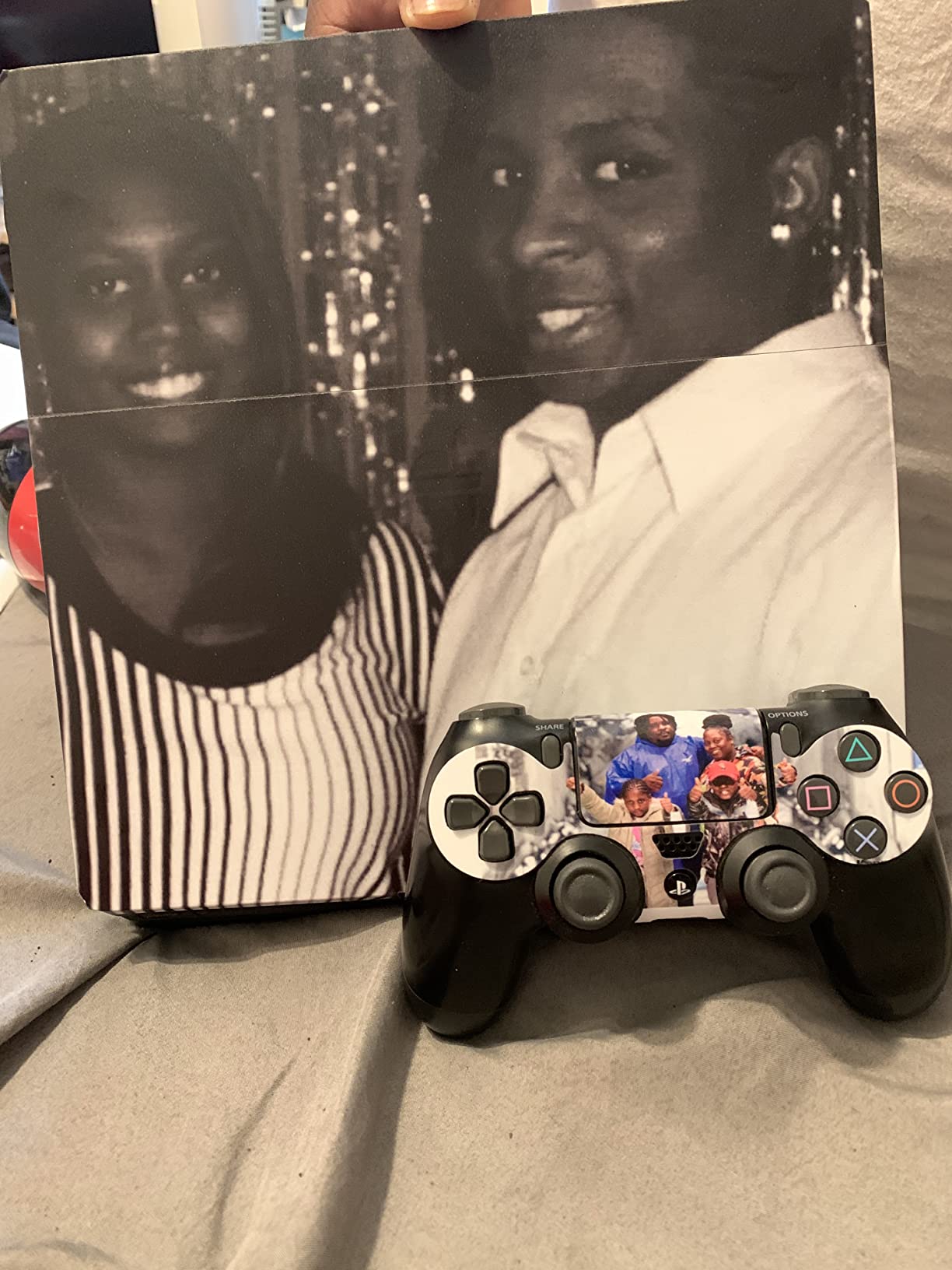 Personalized Full Body Vinyl Skin Sticker for PS5 DISC Version, Custom Decal Wrap Cover for PS5 Disc Controllers and Console customer photo 1