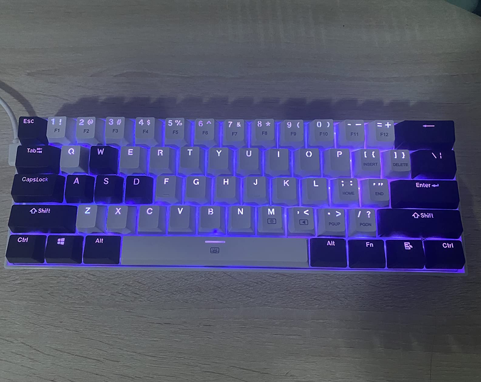 Redragon K630 Dragonborn 60% Wired RGB Gaming Keyboard, 61 Keys Compact Mechanical Keyboard with Linear Red Switch, Pro Driver Support, White customer photo 2