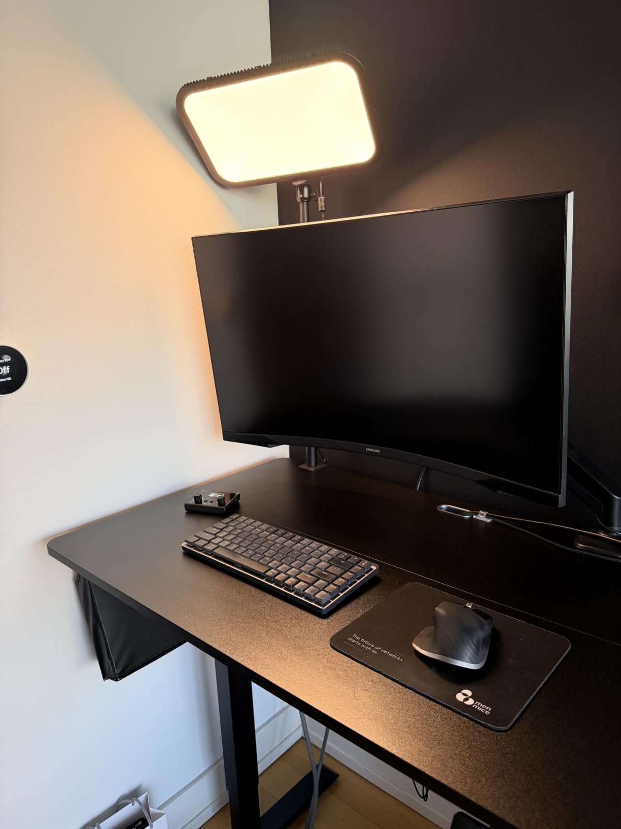 Godox ES45 Desktop LED Key Light for Streaming and Video Calls, Soft Dimmable 2800K-6500K, Magnetic Remote, App Control, Extendable Clamp Stand, Flicker-Free Light for YouTube, Twitch, Zoom and Home Office customer photo 1