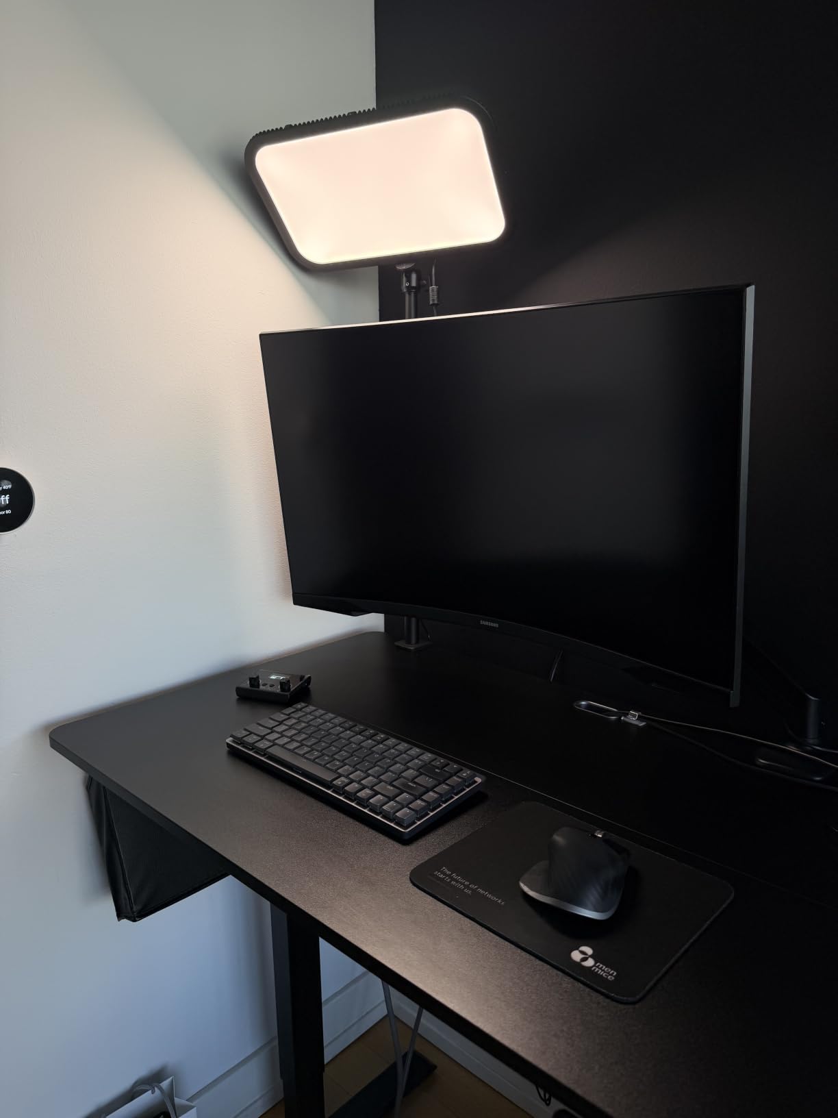 Godox ES45 Desktop LED Key Light for Streaming and Video Calls, Soft Dimmable 2800K-6500K, Magnetic Remote, App Control, Extendable Clamp Stand, Flicker-Free Light for YouTube, Twitch, Zoom and Home Office customer photo 2