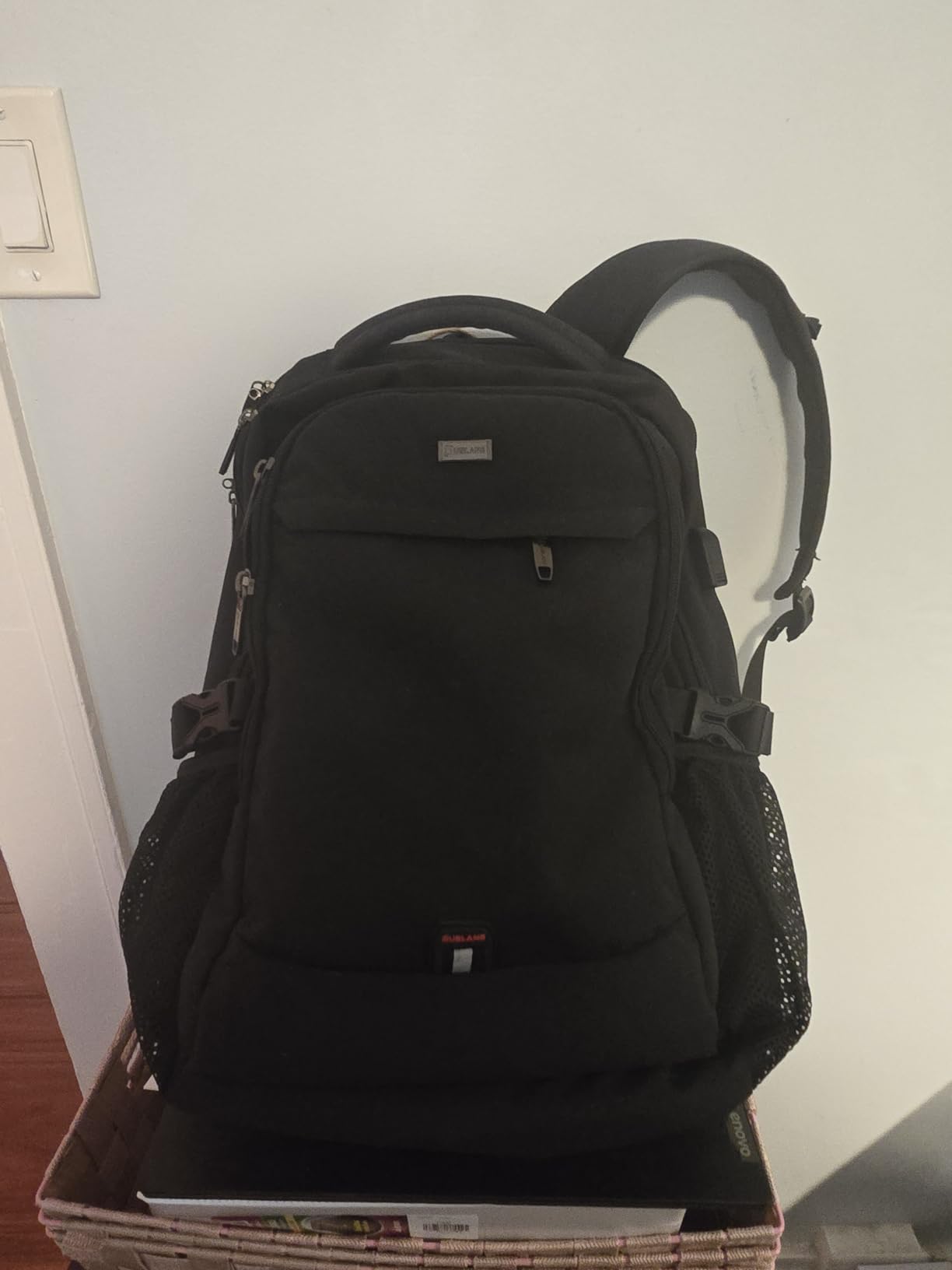 DUSLANG 17 Inch Laptop Backpack for Travel Water Resistant College Backpack for Men/Women Laptop Bag with USB Charging Port, Black customer photo 1