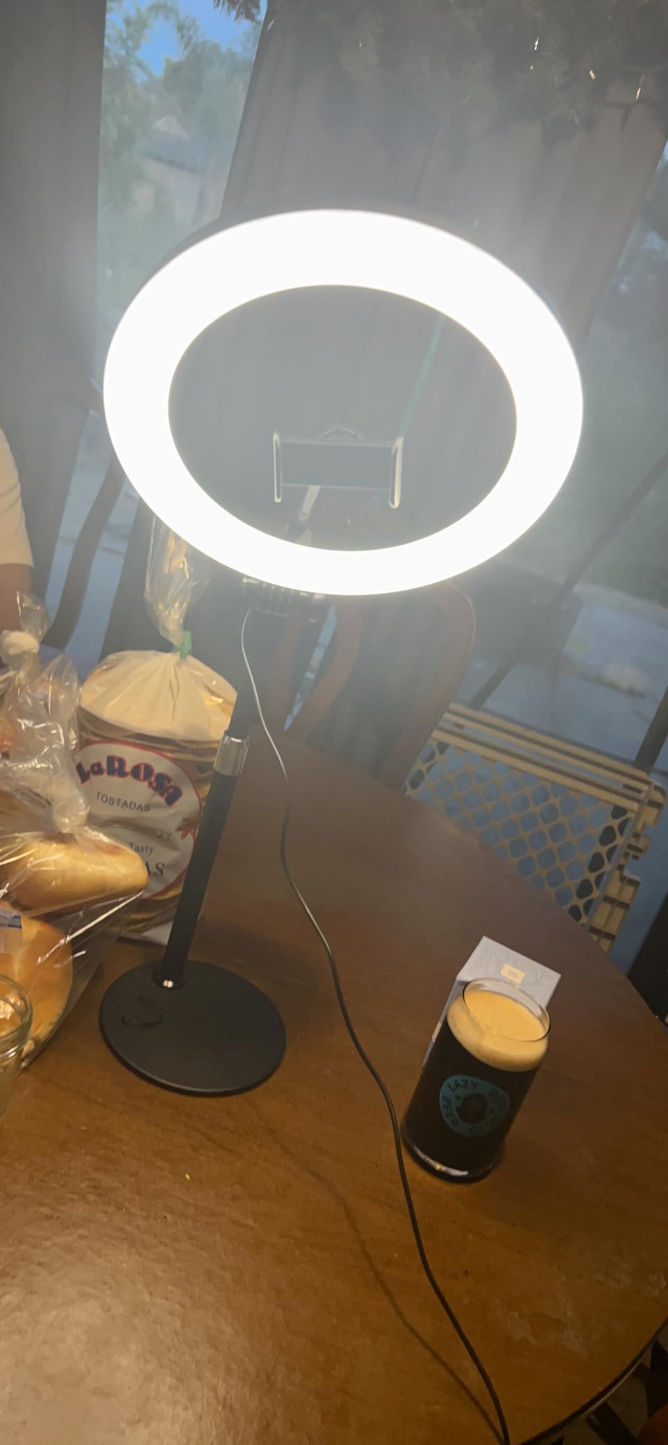 Desk Ring Light with Stand for Computer, Desk Light for Video Recording | 10.5