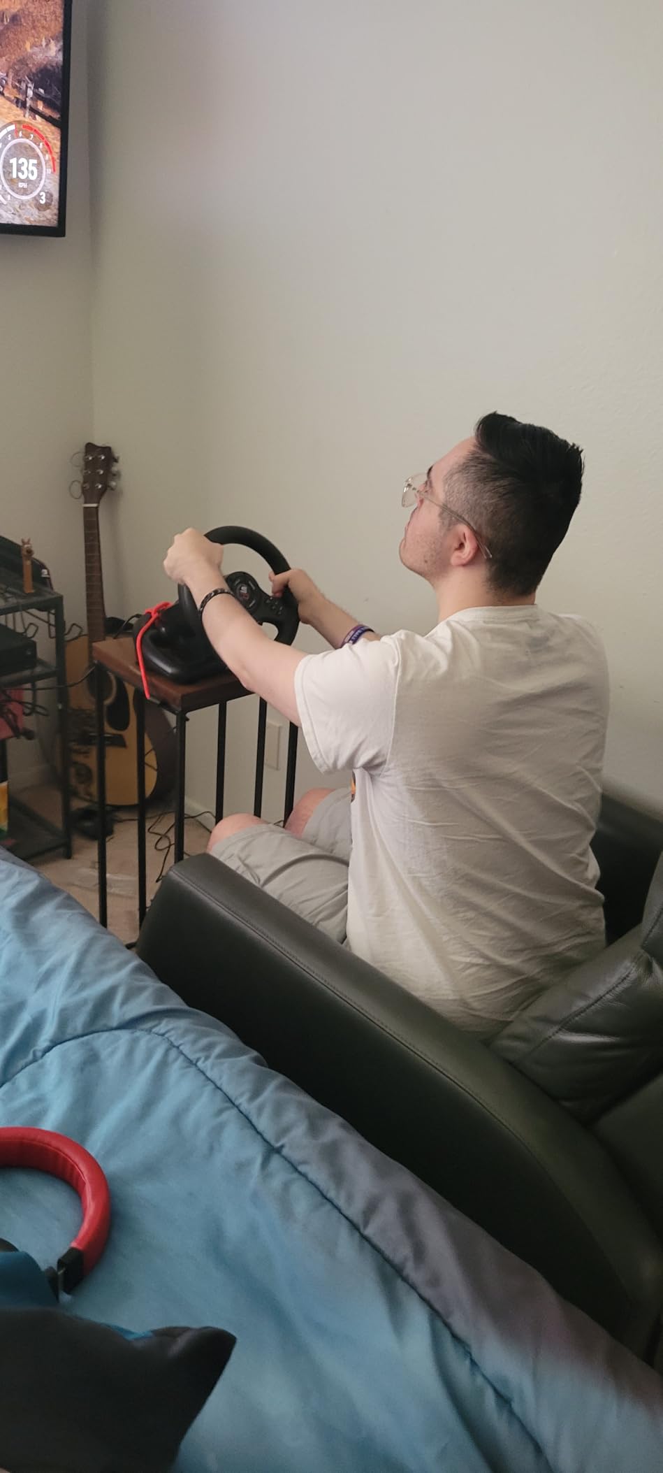 SUBSONIC Racing SV450 Gaming Steering Wheel for Switch, PS4, Xbox & PC - 180 degree with Pedals customer photo 2