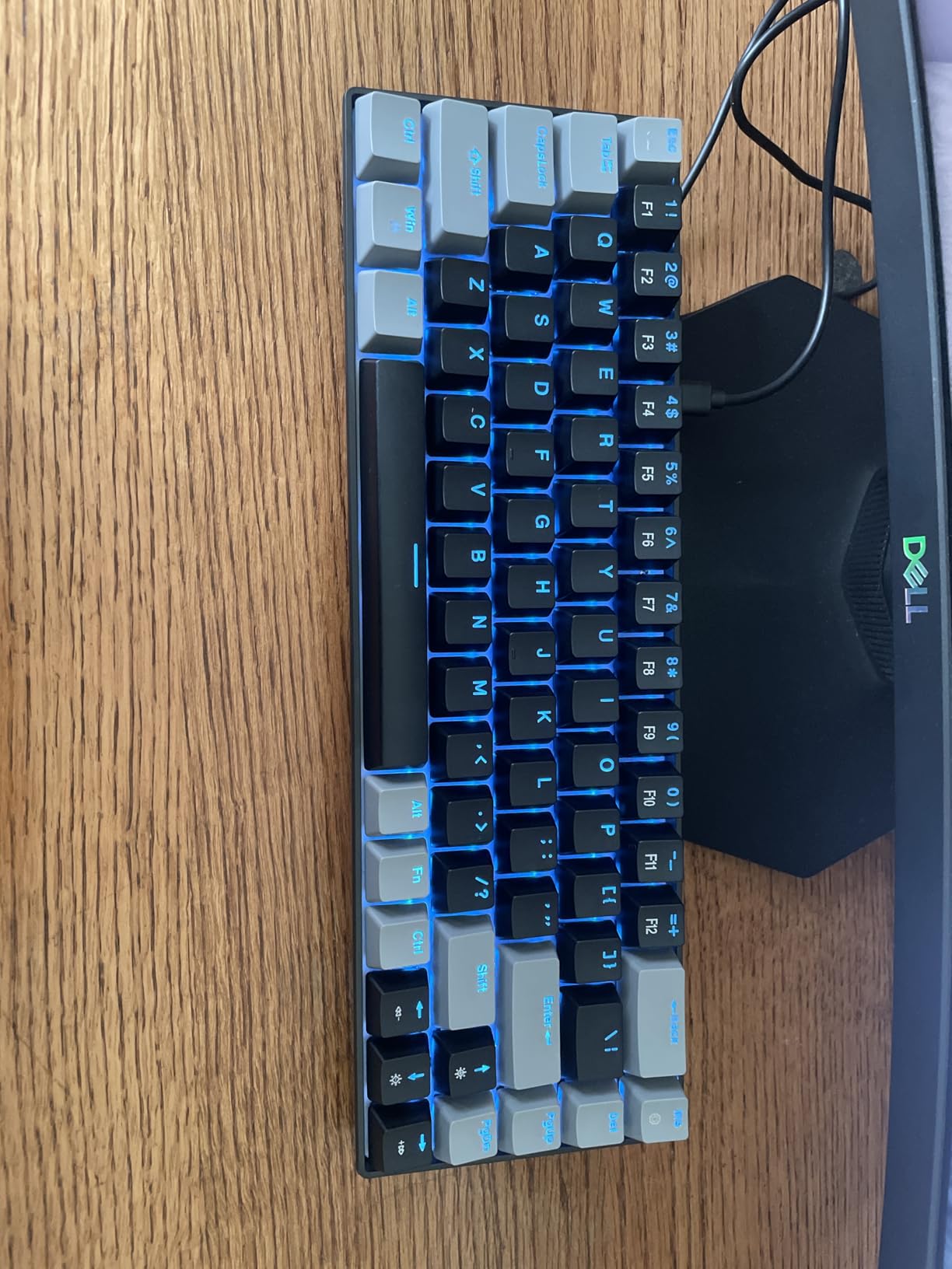MageGee Portable 60% Mechanical Gaming Keyboard, MK-Box LED Backlit Compact 68 Keys Mini Wired Office Keyboard with Red Switch for Windows Laptop PC Mac - Black/Grey customer photo 1