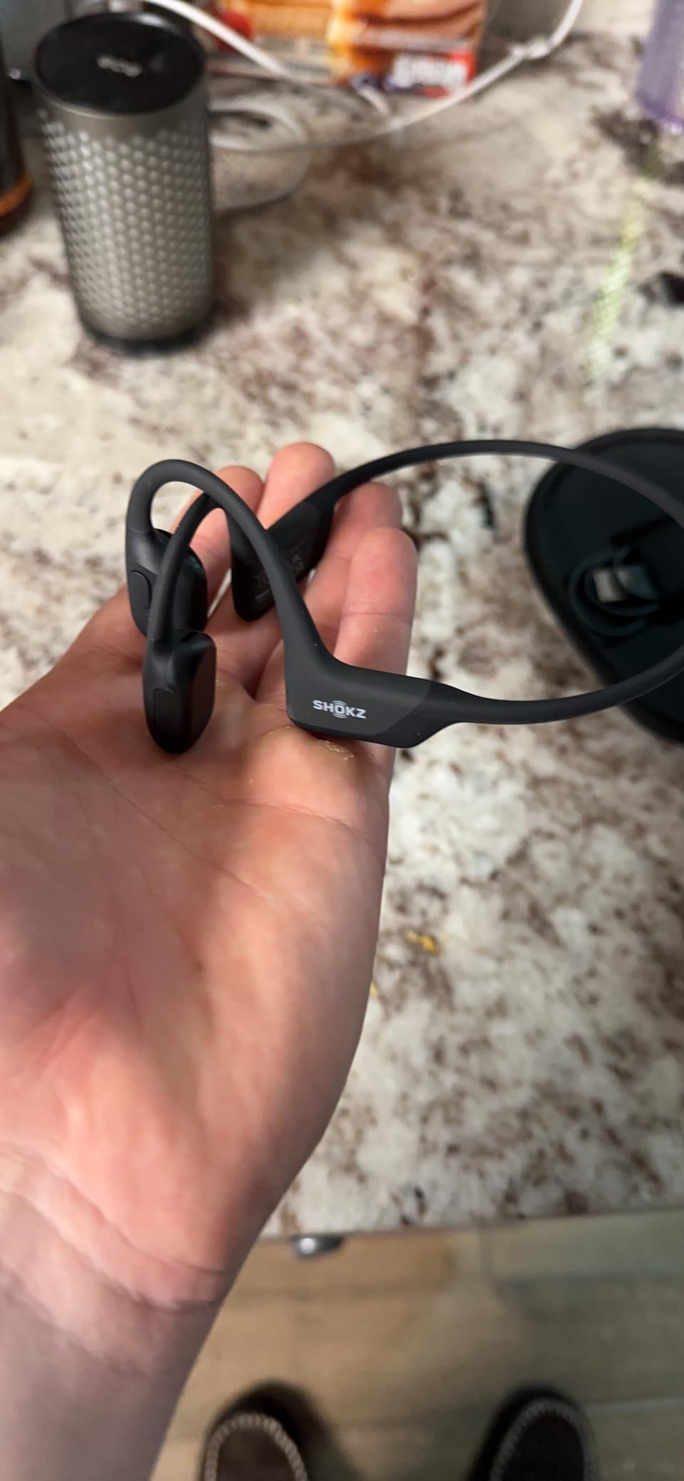 SHOKZ OpenRun Pro - Open-Ear Bluetooth Bone Conduction Sport Headphones - Sweat Resistant Wireless Earphones for Workouts and Running with Premium Deep Base - Built-in Mic, with Hair Band | Bundle with Hair Band; Deep Bass; Open ear comfort; Secure fit; Sweat Resistant; 10H battery; Running/Cycling/Hiking customer photo 2