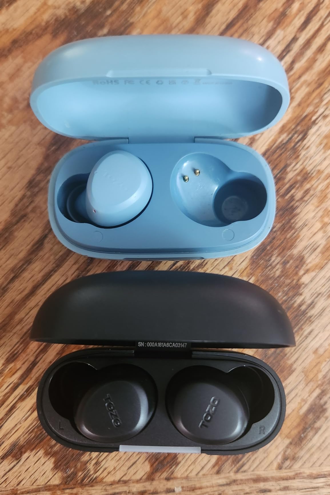 TOZO A1 Wireless Earbuds Bluetooth 5.3 Light Weight in Ear Headphones | IPX5 Waterproof,2 Mics for AI Calls,Immersive Premium Sound Bass Headset with Charging Case,32 EQ via App Black customer photo 1
