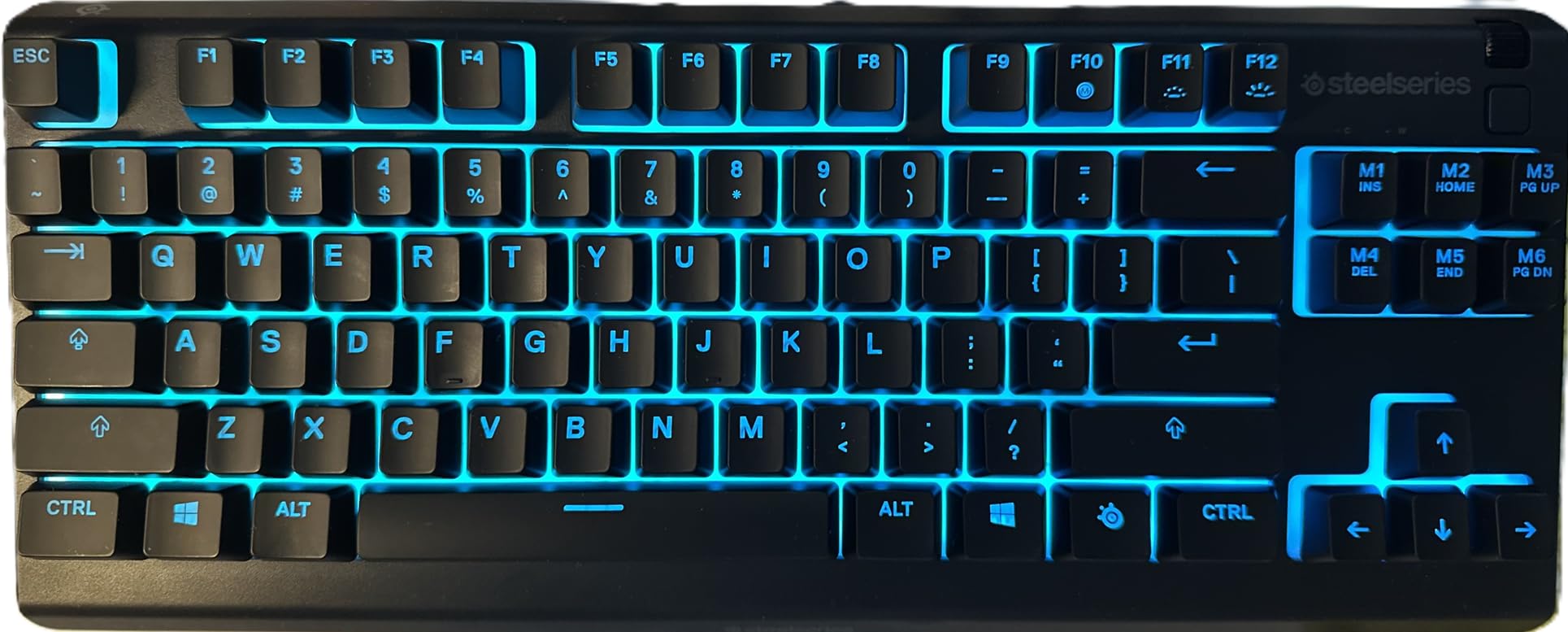SteelSeries Apex 3 TKL RGB Gaming Keyboard - Tenkeyless Compact Form Factor, 8-Zone RGB, IP32 Water & Dust Resistant, Whisper Quiet Switch, Black customer photo 2