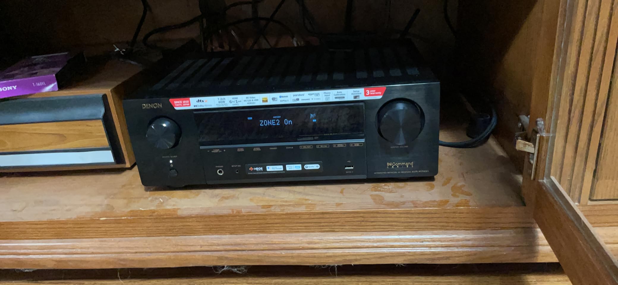 Denon AVR-X1700H 7.2 Channel AV Receiver - 80W/Channel, Built-in HEOS | Advanced 8K HDMI Video w/ eARC, Dolby Atmos, DTS:X, Amazon Alexa Voice Control customer photo 2
