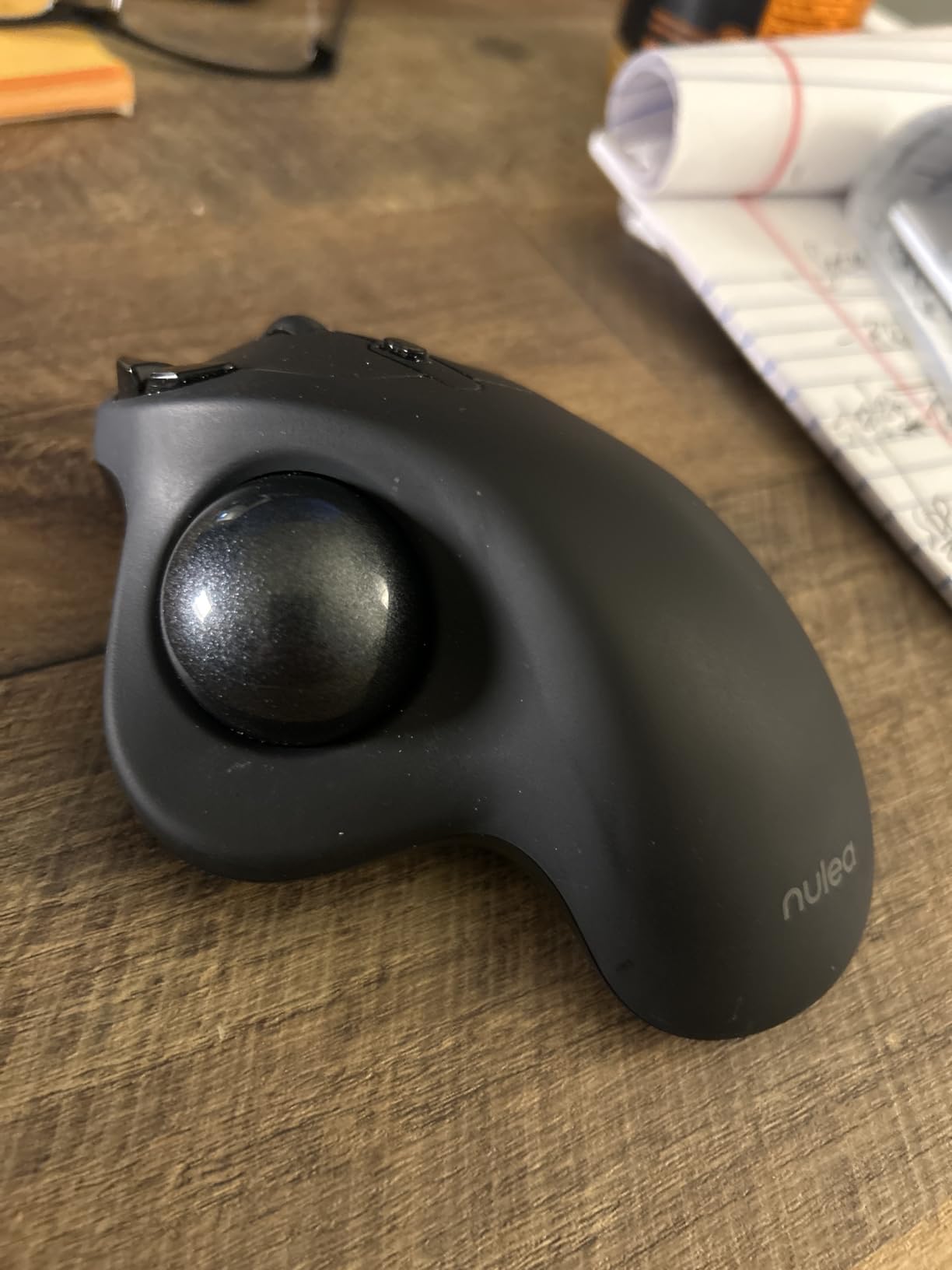 Nulea M501 Wireless Trackball Mouse Ergonomic Thumb Control, 4 DPI Levels | Rechargeable mouse with bluetooth USB receiver, 3 device use, smooth tracking, compatible with PC Mac Windows customer photo 1
