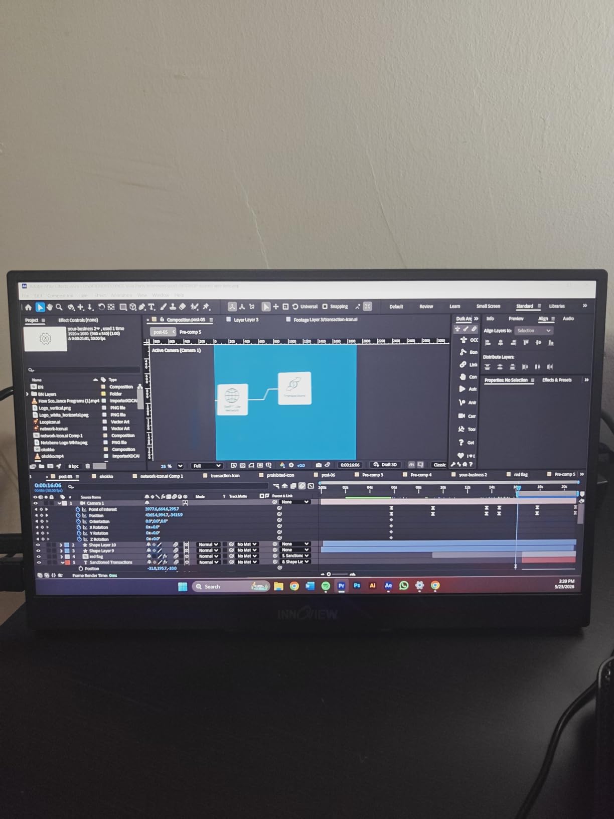 InnoView Portable Monitor 15.6