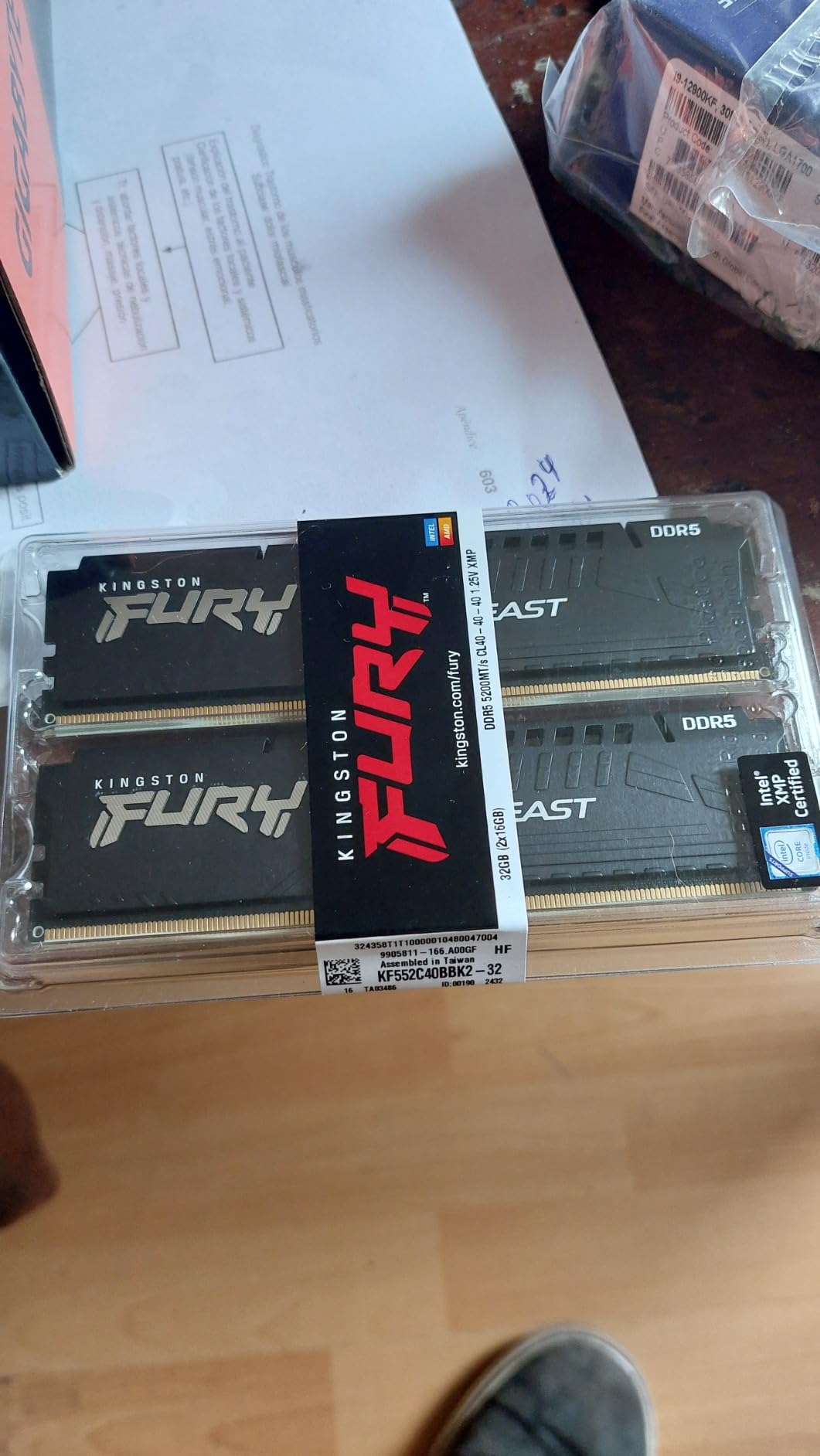 Kingston FURY Beast 32GB (2x16GB) 5200MT/s DDR5 CL40 Desktop Memory Kit Intel XMP 3.0 customer photo 1