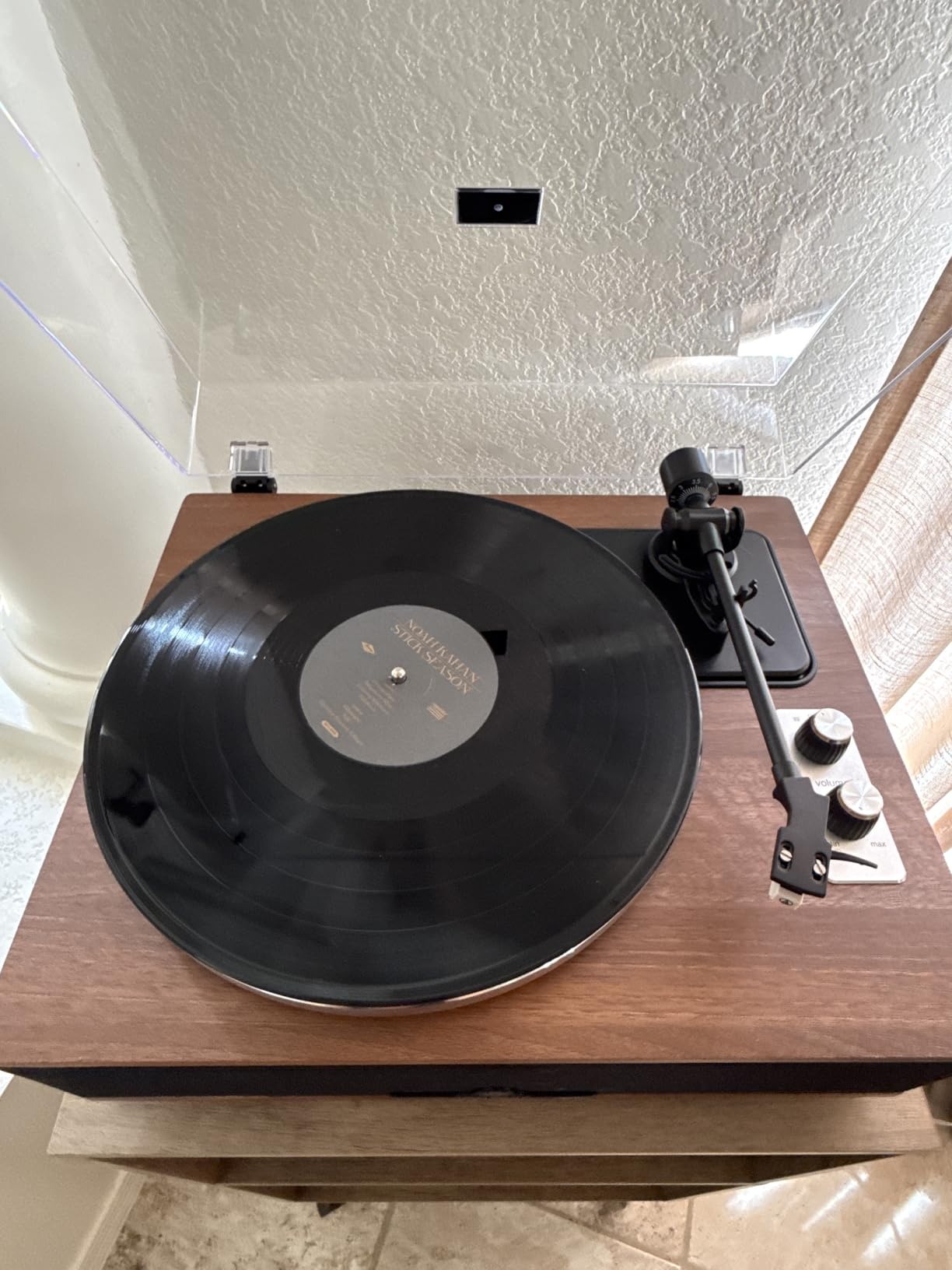 ANGELS HORN Vinyl Record Player, Bluetooth Turntable with Built in Speakers Phono Preamp, High Fidelity Turntables for Vinyl Records with Magnetic Cartridge AT-3600L, Belt Drive 2-Speed customer photo 2