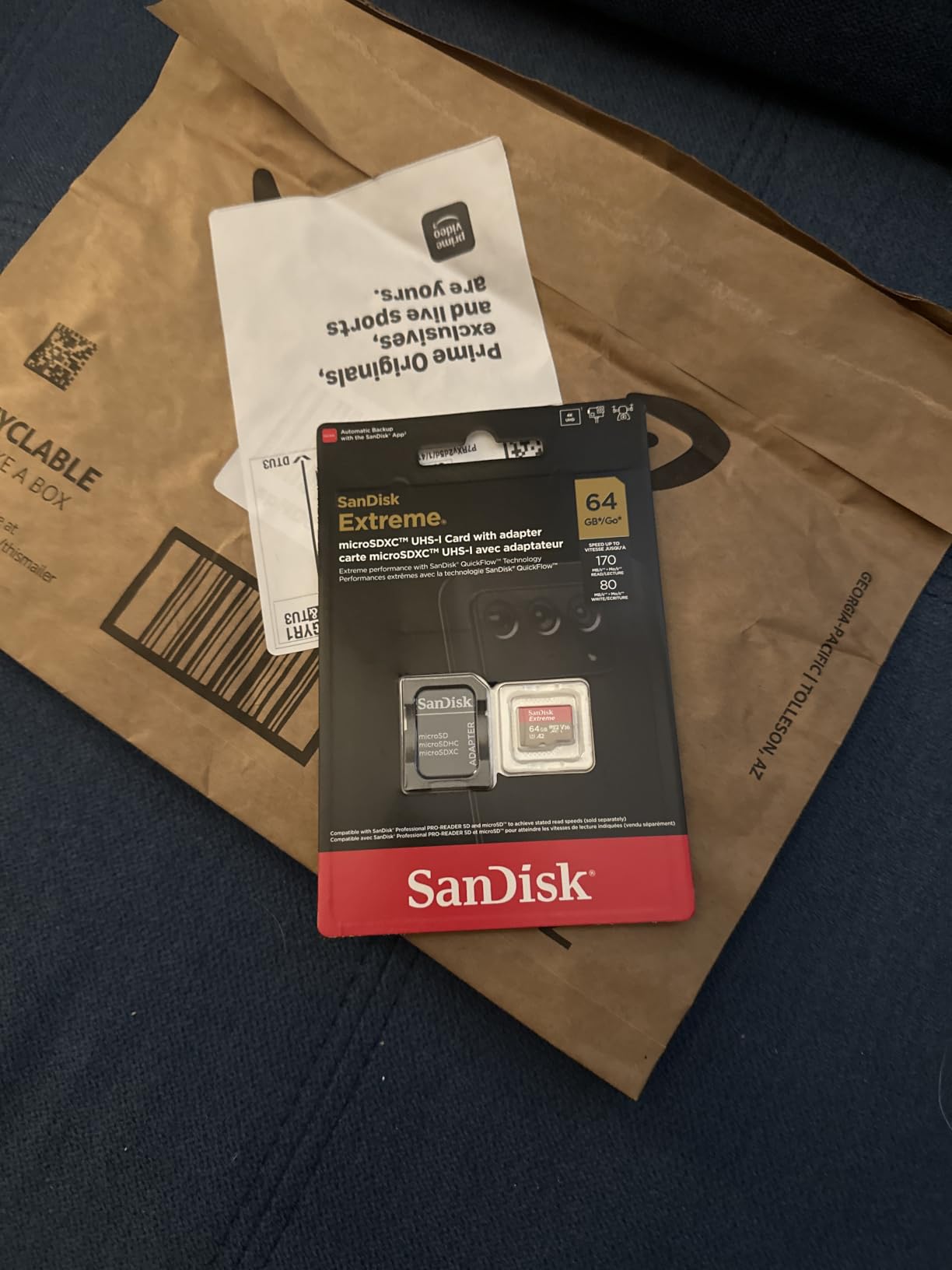 SANDISK 256GB Extreme microSDXC UHS-I Memory Card with Adapter - C10, U3, V30, 4K, 5K, A2 customer photo 2