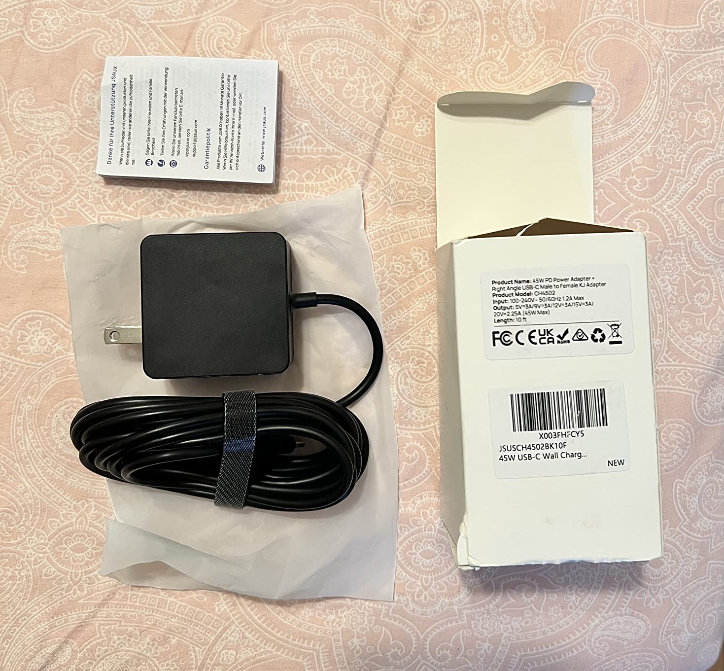 JSAUX 45W USB C Charger for Steam Deck/OLED with 5FT Cable | Type C PD 3.0 45 Watt Fast Charging for Steam Deck, Switch, iPhone Air/17/16/15, Samsung Galaxy, Pixel, iPad, MacBook customer photo 2