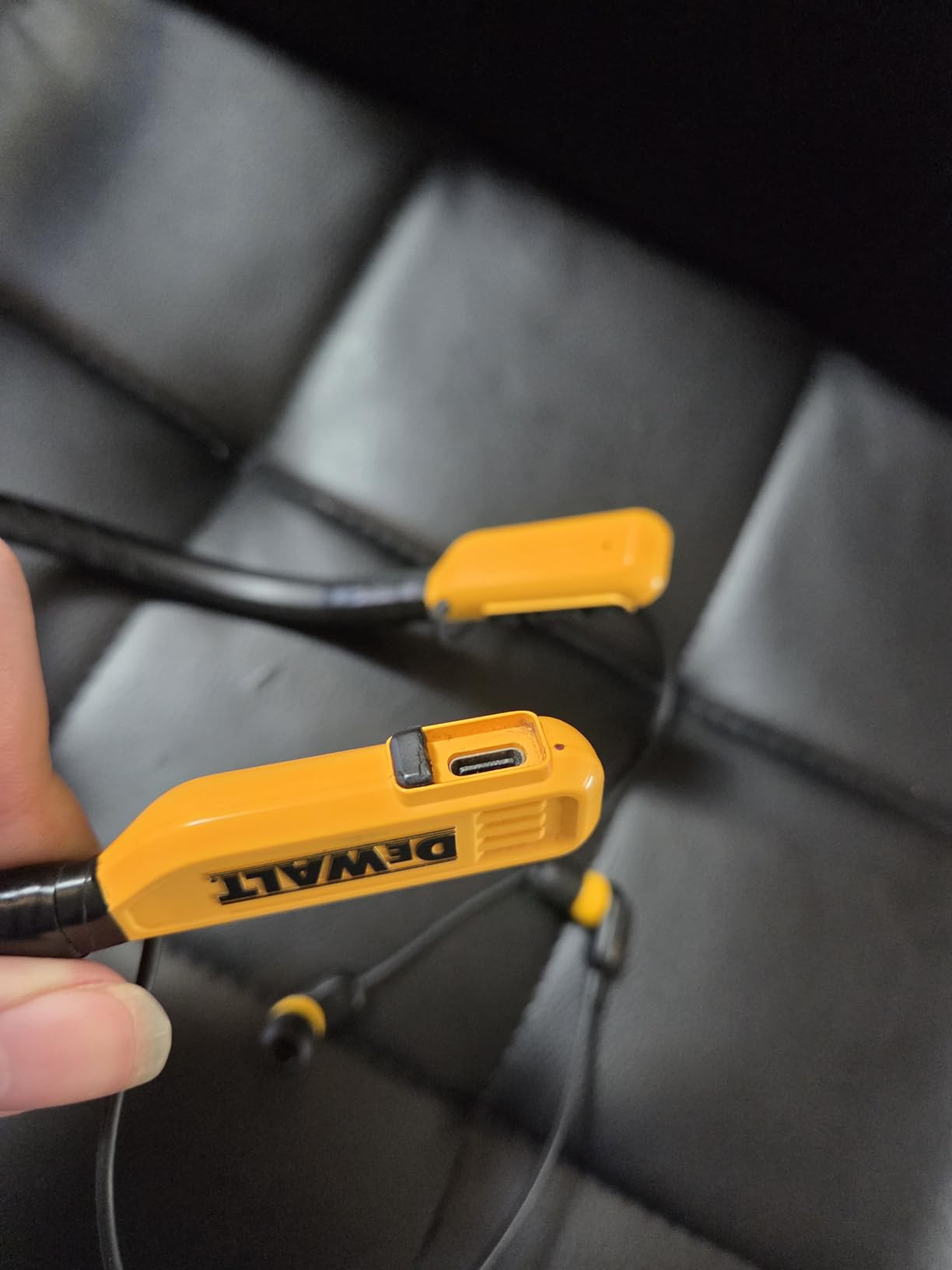 DEWALT Heavy Duty Bluetooth Neckband Headphones, Wireless Around The Neck Earbuds w/ 30H Runtime + Noise Isolation, Secure Magnetic Wireless Earbuds, Jobsite Pro Built-in Mic Bluetooth Headsets customer photo 1