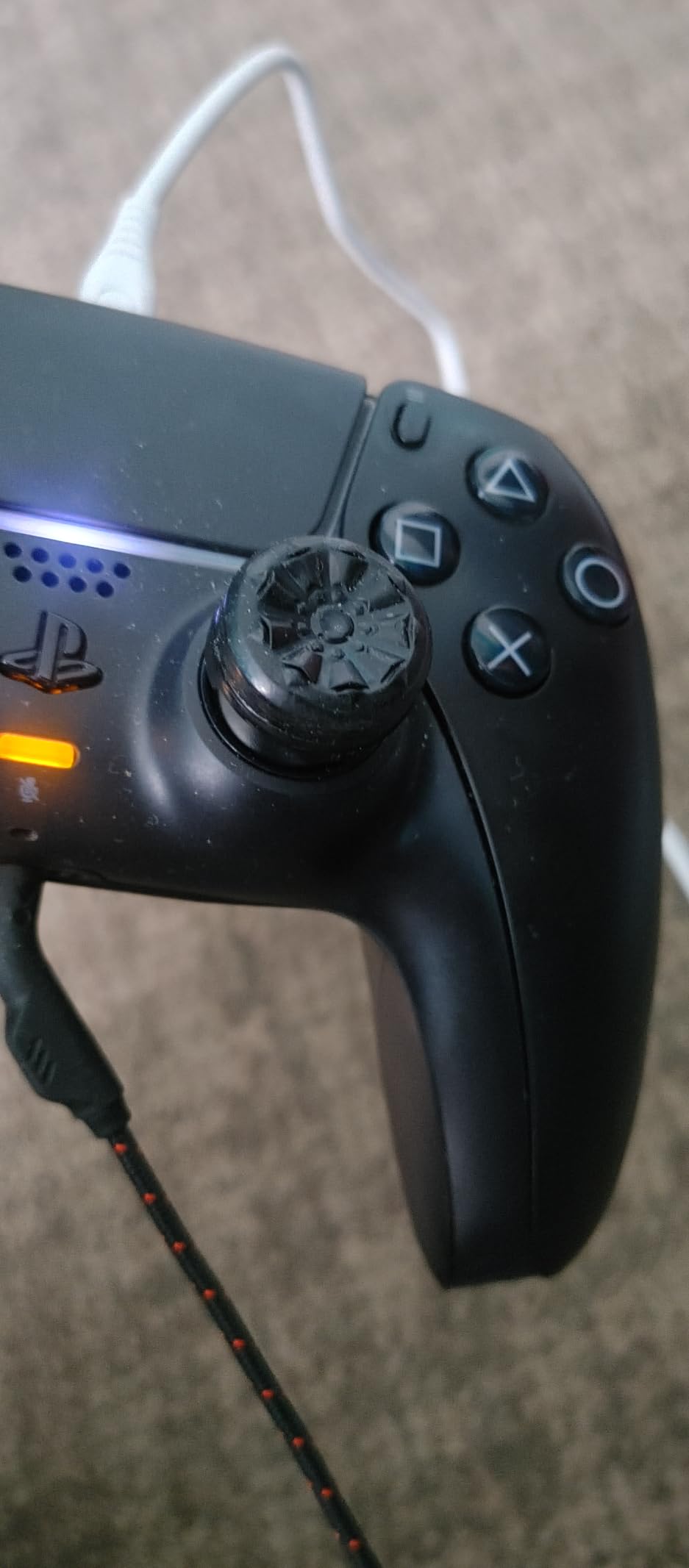 KontrolFreek FPS Freek Galaxy Black for PlayStation 4 (PS4) and PlayStation 5 (PS5) | Performance Thumbsticks | 1 High-Rise, 1 Mid-Rise | Black (Limited Edition) customer photo 1