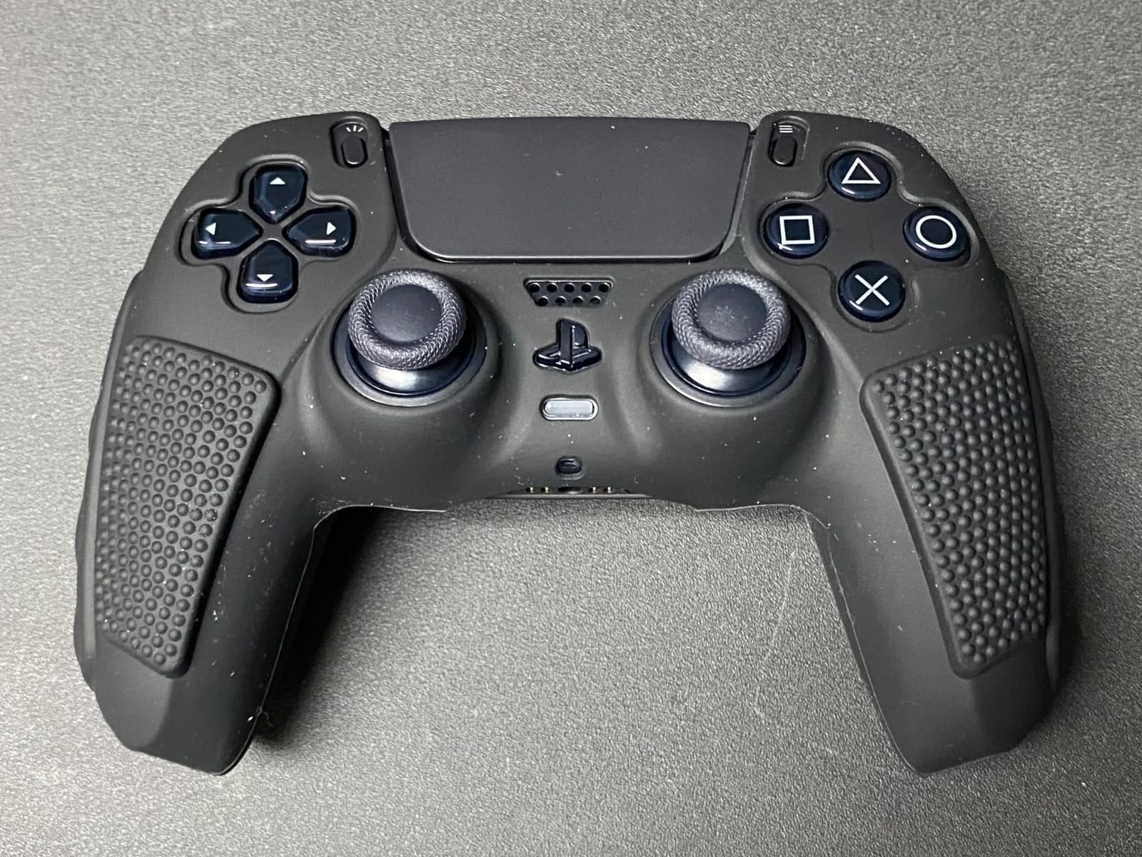 SIKEMAY Anti-Slip PS5 Controller Skin, Soft Thicken Non-Slip Studded Silicone Gel Grip Protective Cover Case for PlayStation 5 Controller Grip, 2 Pack with 8 x Thumb Grip Caps customer photo 1