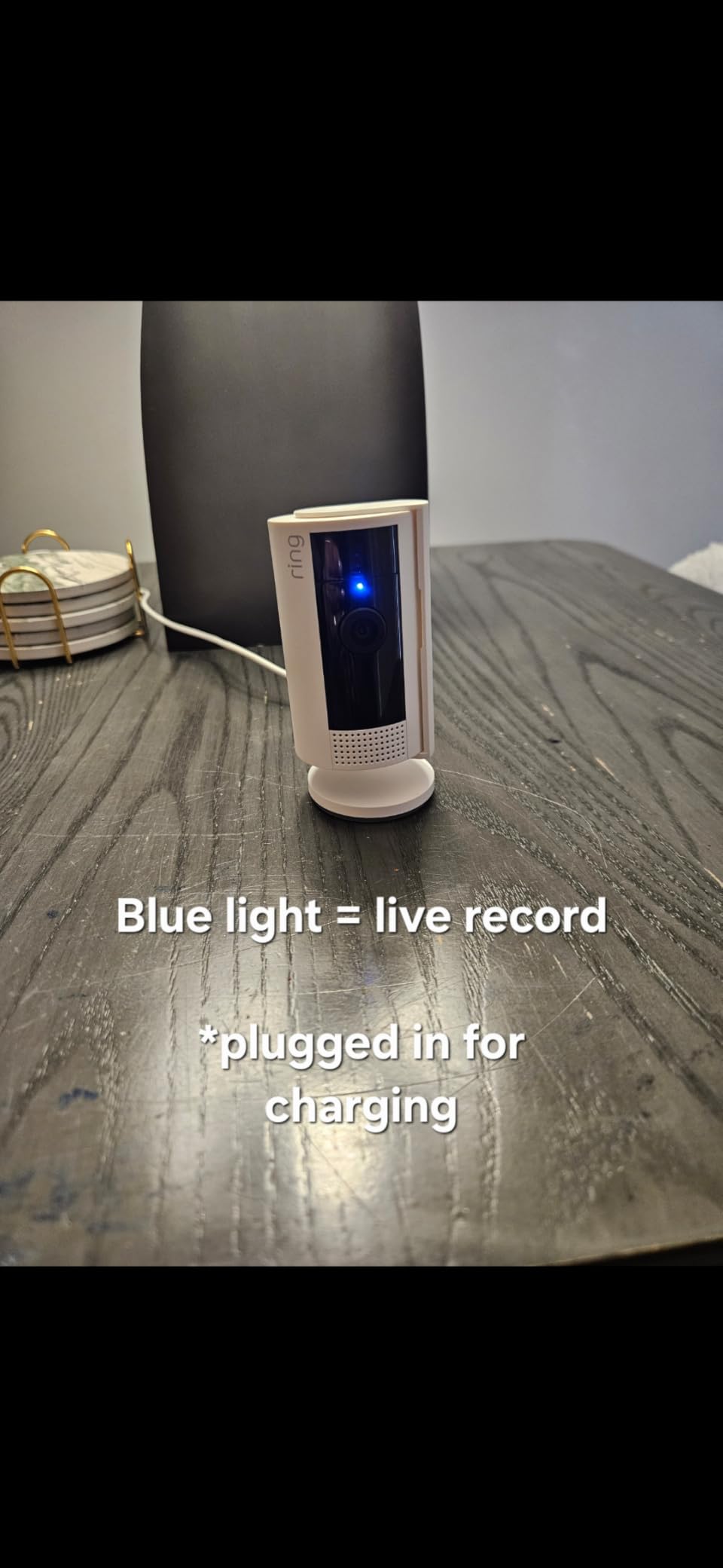 Ring Indoor Cam, Home or business security in 1080p HD video, White customer photo 1
