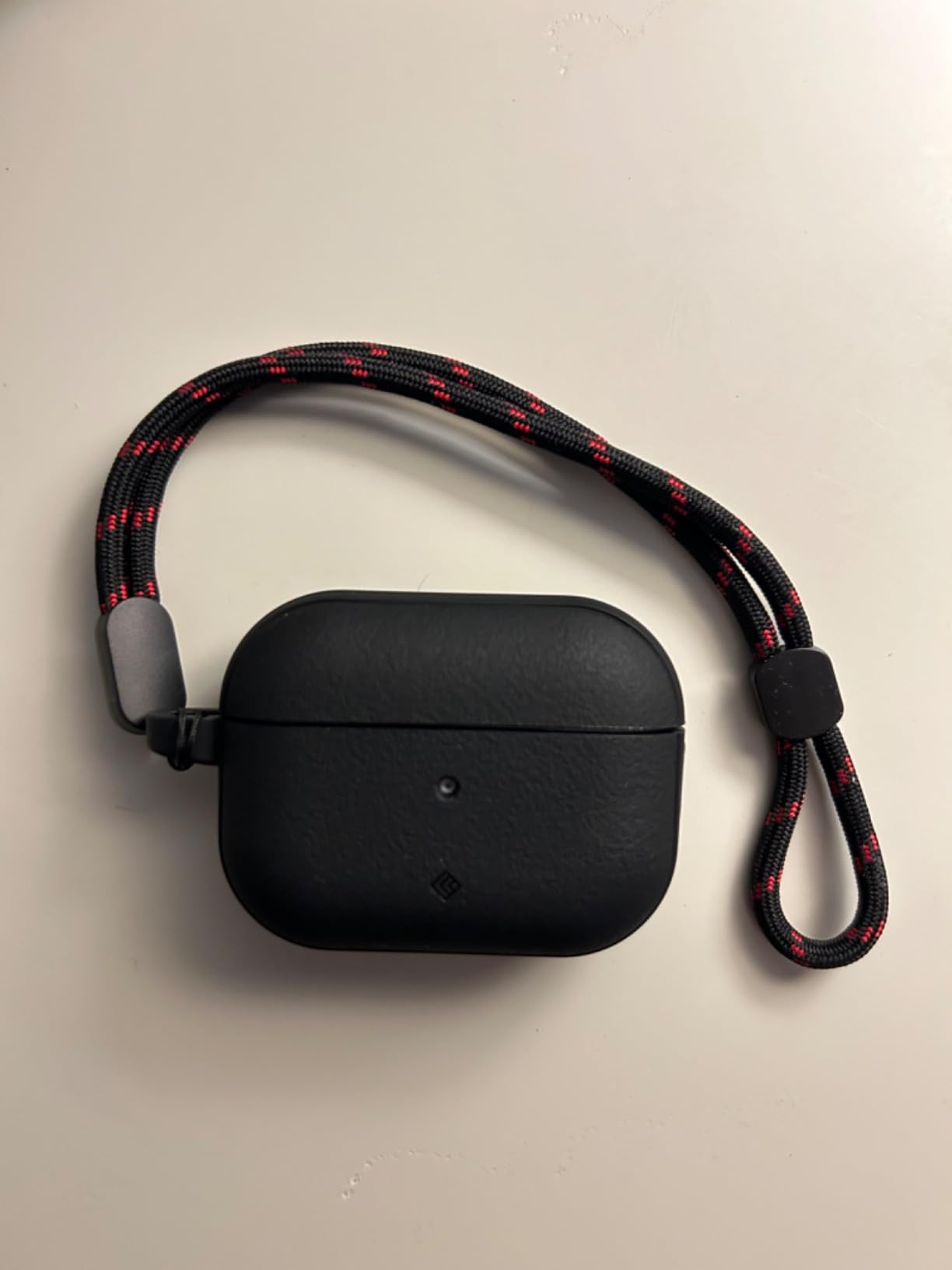 Caseology by Spigen Vault Designed for AirPods Pro 2 Case (2022/2023) | Non-Slip Grip Texture, Drop Protection Cover with Carabiner, Wireless Charging Compatible - Matte Black customer photo 2
