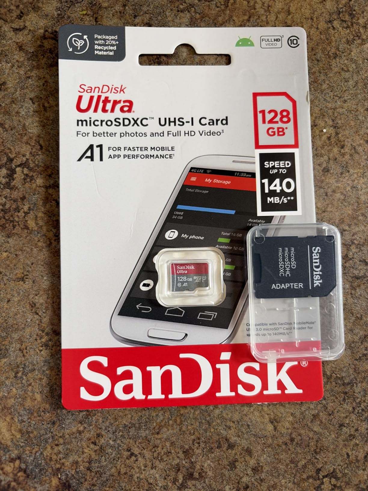 SANDISK 256GB Ultra microSDXC UHS-I Memory Card with Adapter - Up to 150MB/s, C10, U1, Full HD, A1, MicroSD Card - SDSQUAC-256G-GN6MA customer photo 1