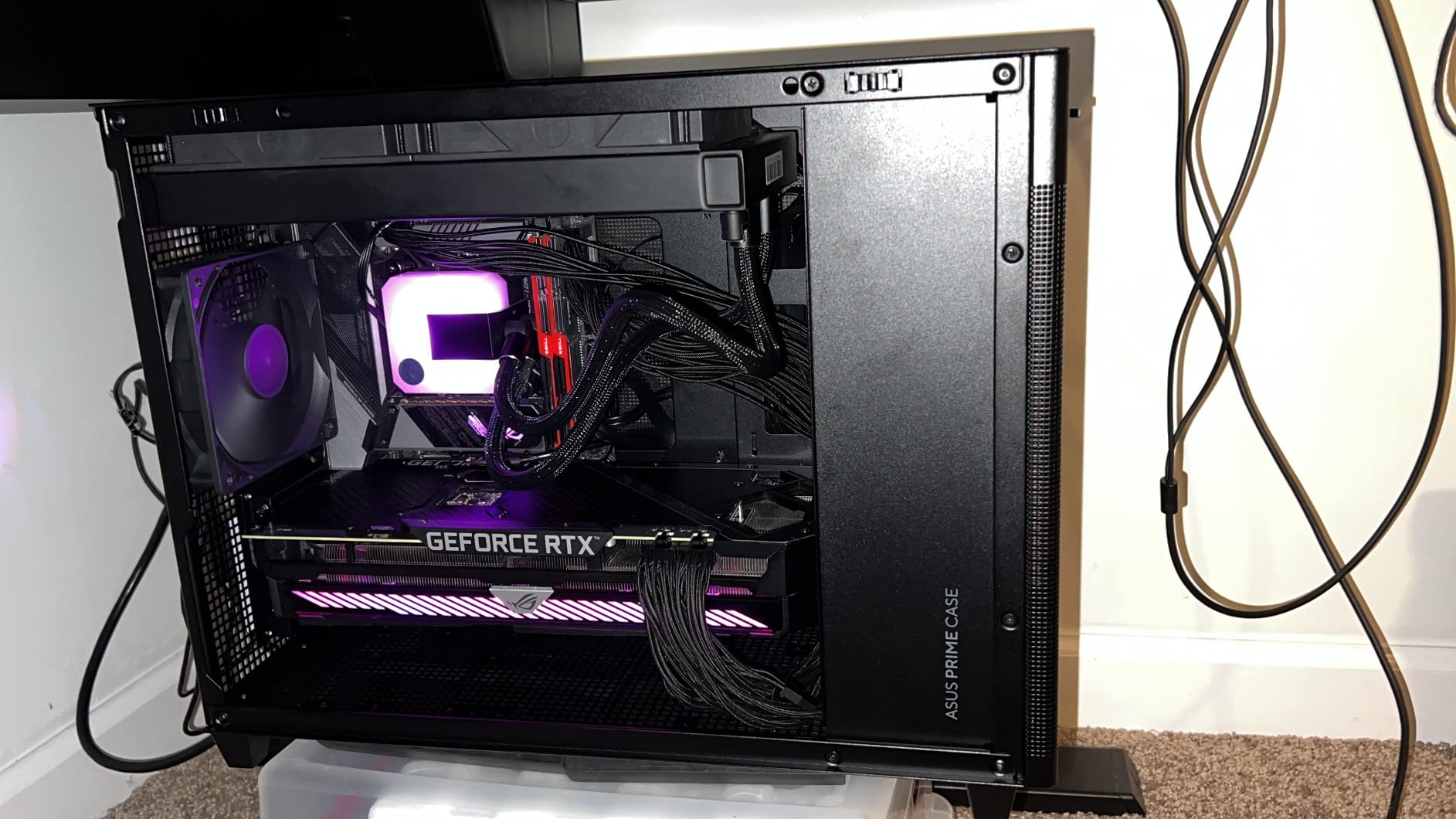 ASUS Prime AP201 Micro ATX PC Case, SFF Ready Compact Design, Pre-Installed Fan, Mesh Panel, Tool-Free Side Panels, Support 360mm Radiator, GPU Support up to 338mm, ATX PSU Compatible, 2 year warranty customer photo 2