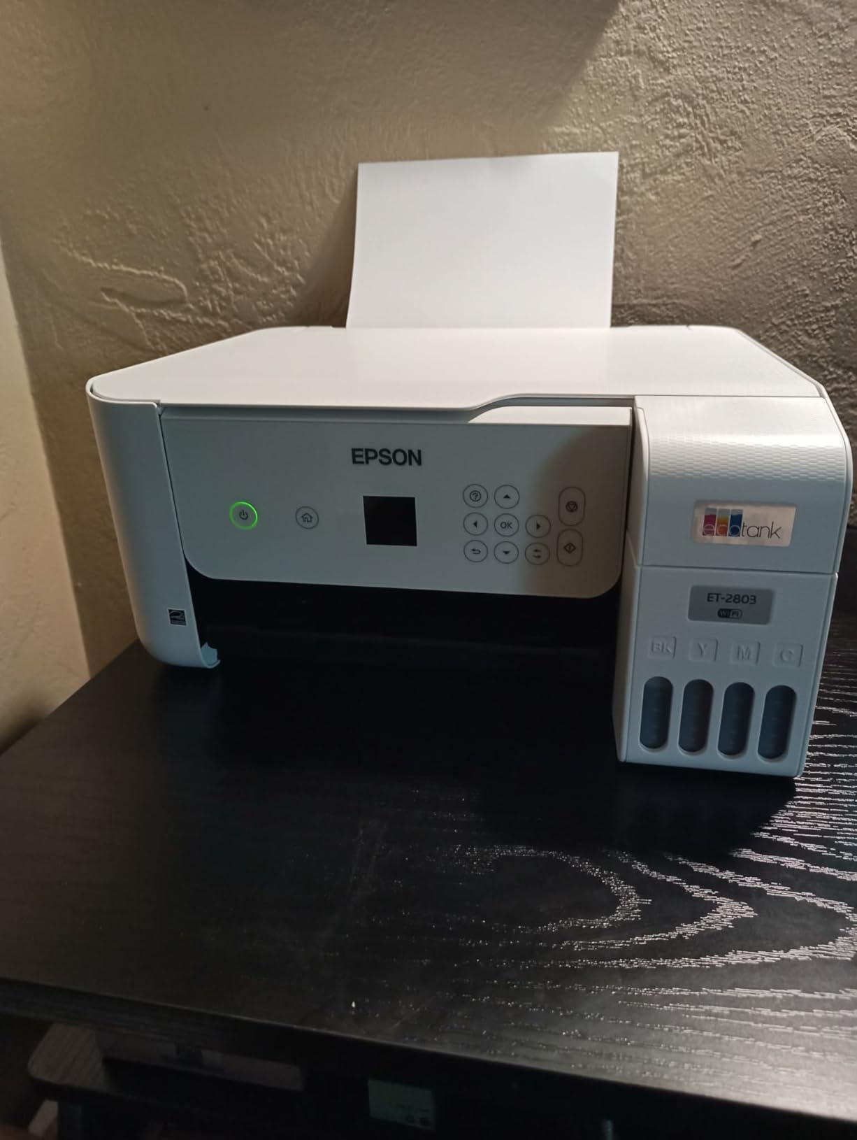 Epson EcoTank ET-2803 Wireless Color All-in-One Supertank Printer | Cartridge-free print, scan, copy; up to 10 ppm, borderless photo printing, AirPrint customer photo 1