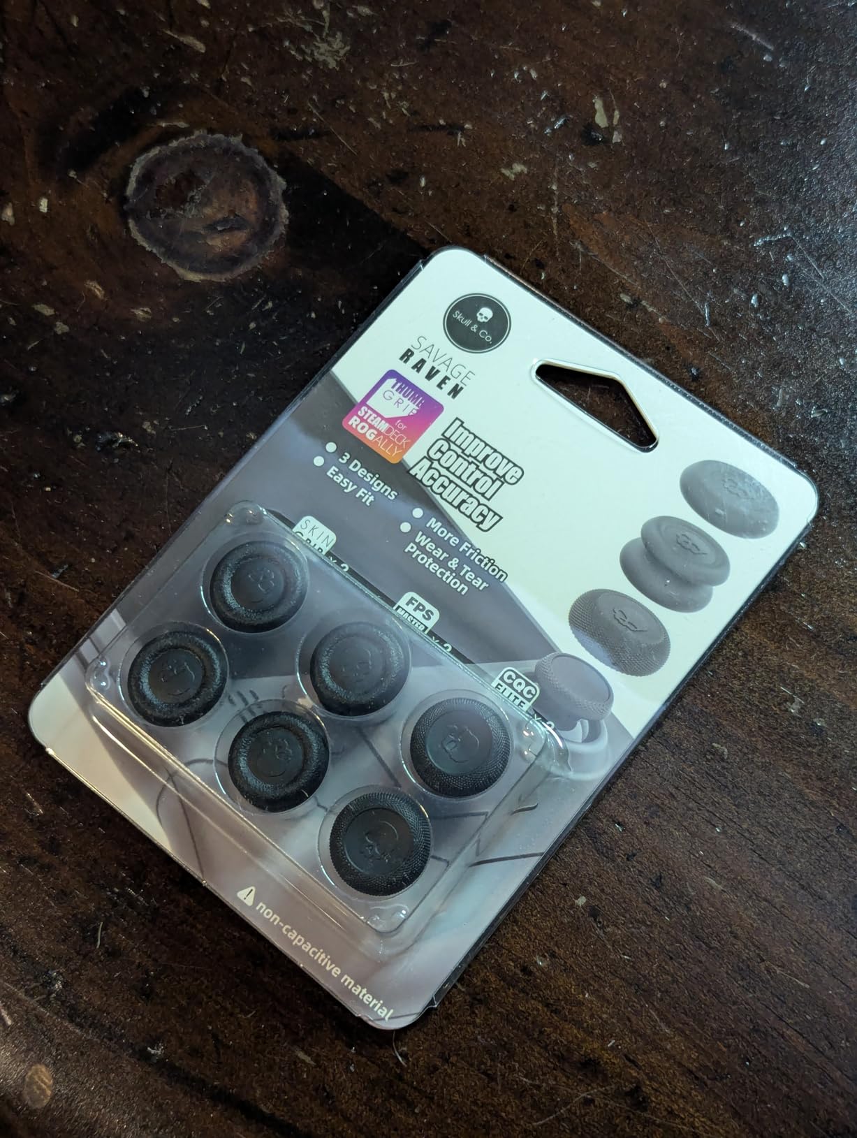 Skull & Co. Skin, CQC and FPS Thumb Grips Joystick Cap Analog Stick Cover for Steam Deck/OLED and ROG Ally, Ally X- Black, Set of 6 customer photo 2