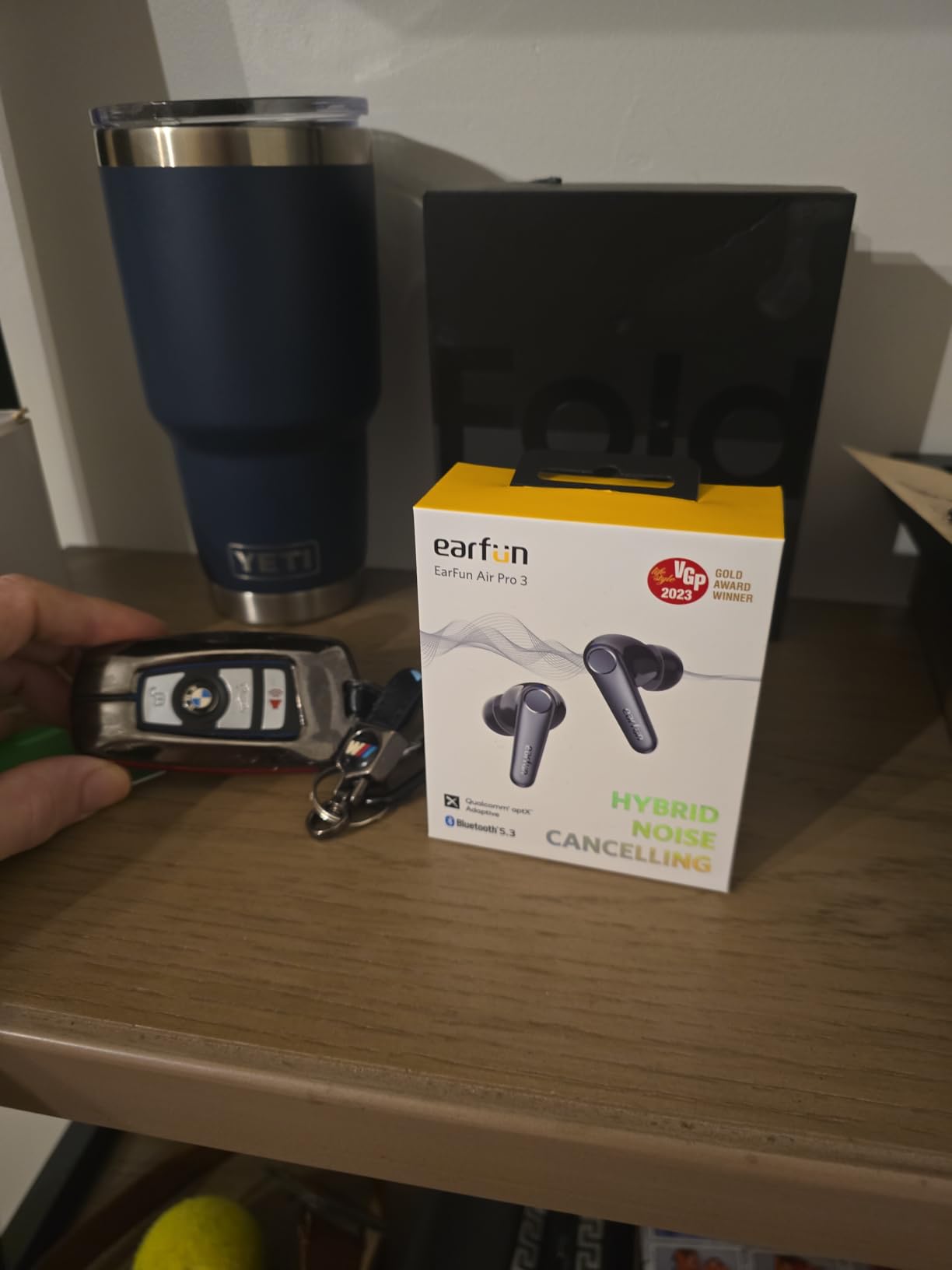 EarFun Air Pro 3 Noise Cancelling Wireless Earbuds Qualcomm aptX Adaptive | 6 Mics cVc 8.0 ENC, Bluetooth 5.3 Earbuds, Multipoint Connection, 45H Playtime, App Customize EQ, Wireless Charging customer photo 1