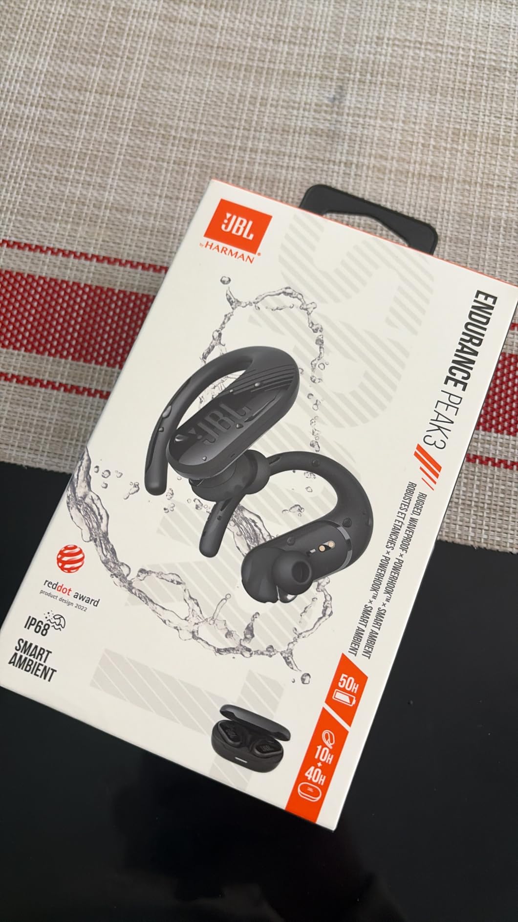 JBL Endurance Peak 3 - Dust and Water Proof (IP68) True Wireless Active Earbuds, White customer photo 1