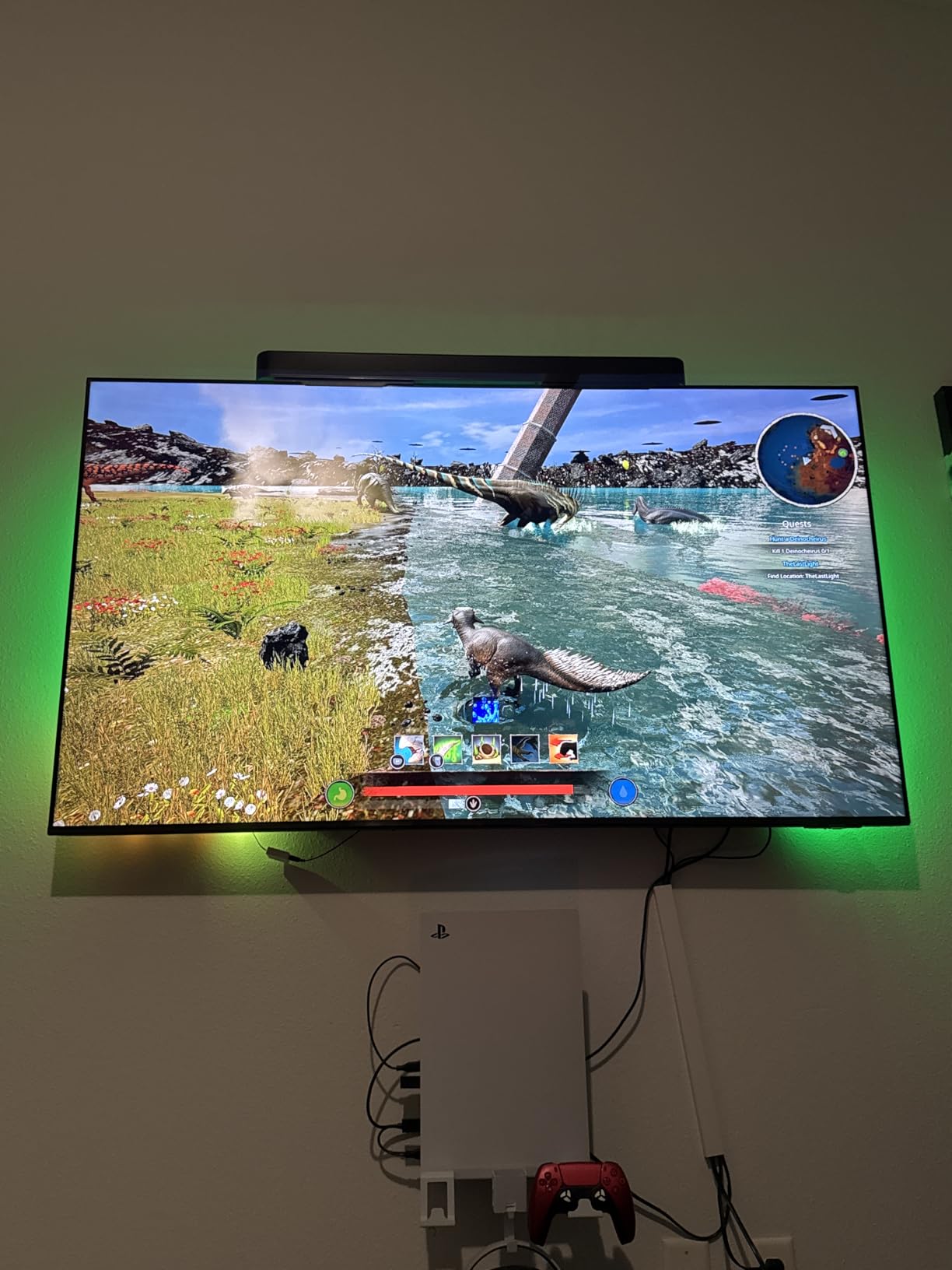 JBL Bar 300: 5.0-Channel Compact All-in-one Soundbar with MultiBeam and Dolby Atmos, Black | Includes remote, batteries, power cord, HDMI cable and wall mount customer photo 2