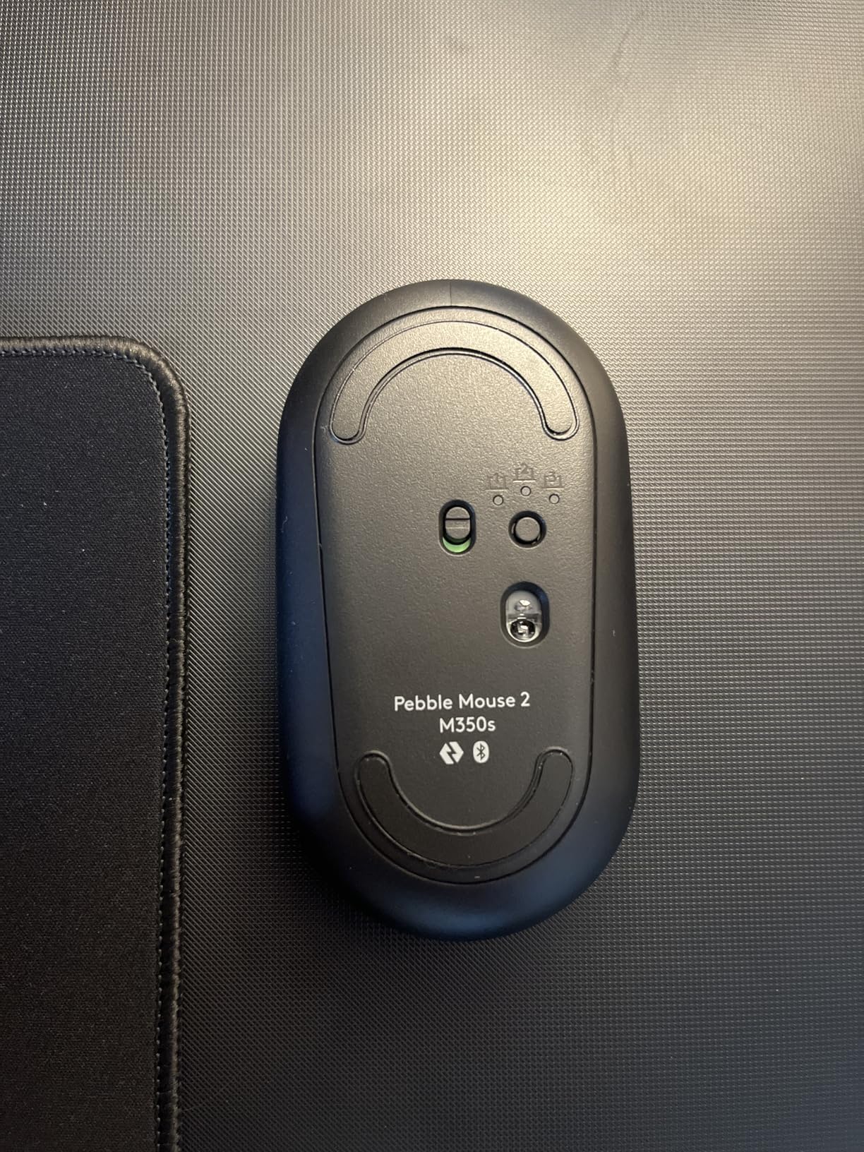 Logitech M350s Pebble 2 Bluetooth Wireless Mouse - Black | Slim, portable, lightweight, customizable button, quiet clicks, easy-switch for Windows, macOS, iPadOS, Android, Chrome OS customer photo 1