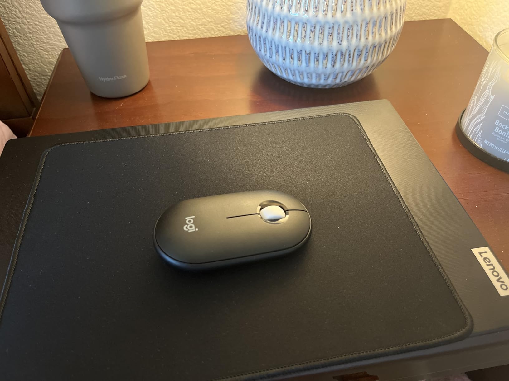 Logitech M350s Pebble 2 Bluetooth Wireless Mouse - Black | Slim, portable, lightweight, customizable button, quiet clicks, easy-switch for Windows, macOS, iPadOS, Android, Chrome OS customer photo 2