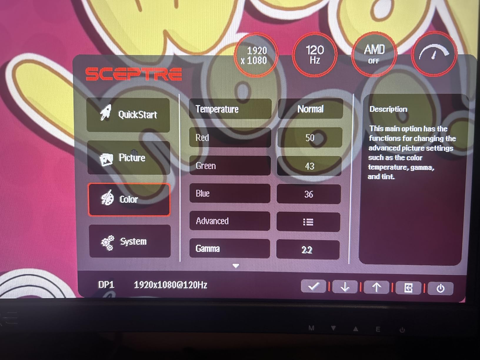 Sceptre Curved 24.5-inch Prime Gaming Monitor up to 240Hz 1080p R1500 1ms DisplayPort x2 HDMI x2 Blue Light Shift Build-in Speakers, Machine Black 2025 (C255B-FWT240 Series) customer photo 1