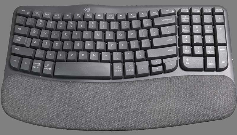 Logitech Wave Keys Wireless Ergonomic Keyboard with Cushioned Palm Rest, Comfortable Natural Typing, Easy-Switch, Bluetooth, Logi Bolt Receiver, for Multi-OS, Windows/Mac - Graphite customer photo 2