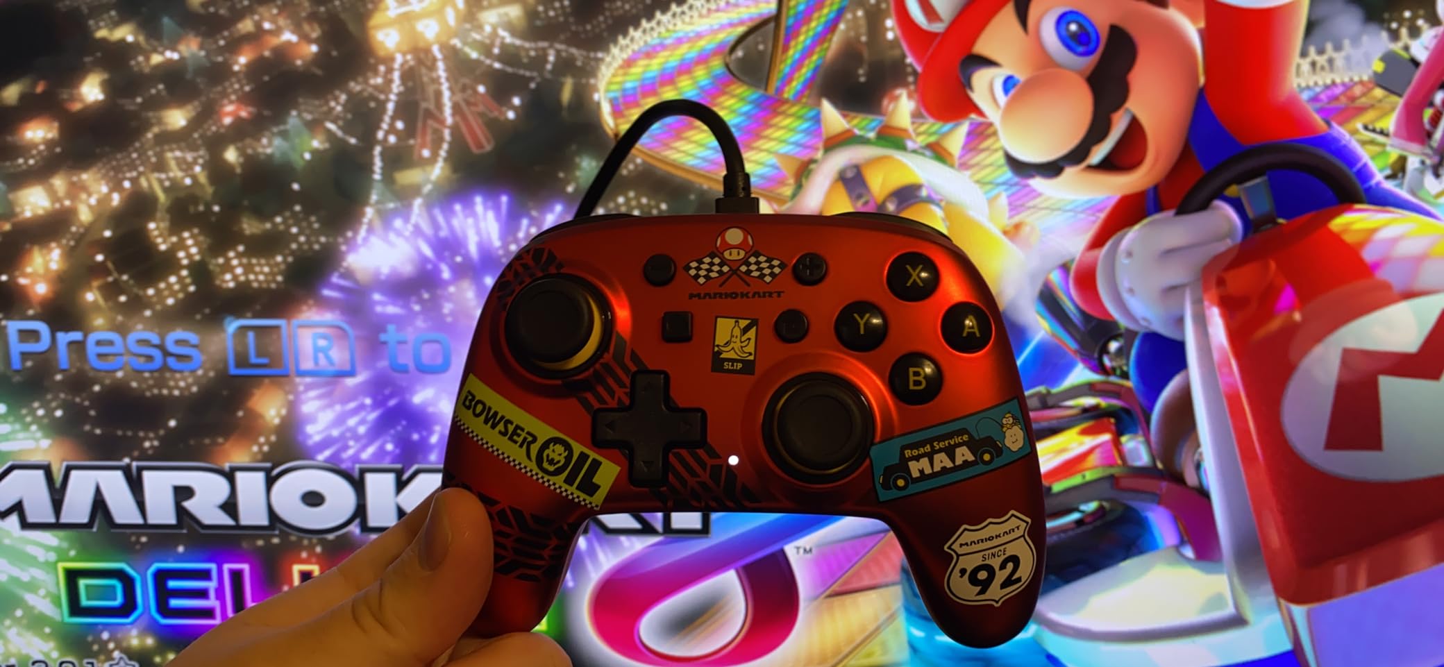PowerA Nano Wired Controller for Nintendo Switch - Mario Kart: Racer Red, Nintendo Switch - OLED Model, Gamepad, game controller, Compact, Smaller, Portable customer photo 1