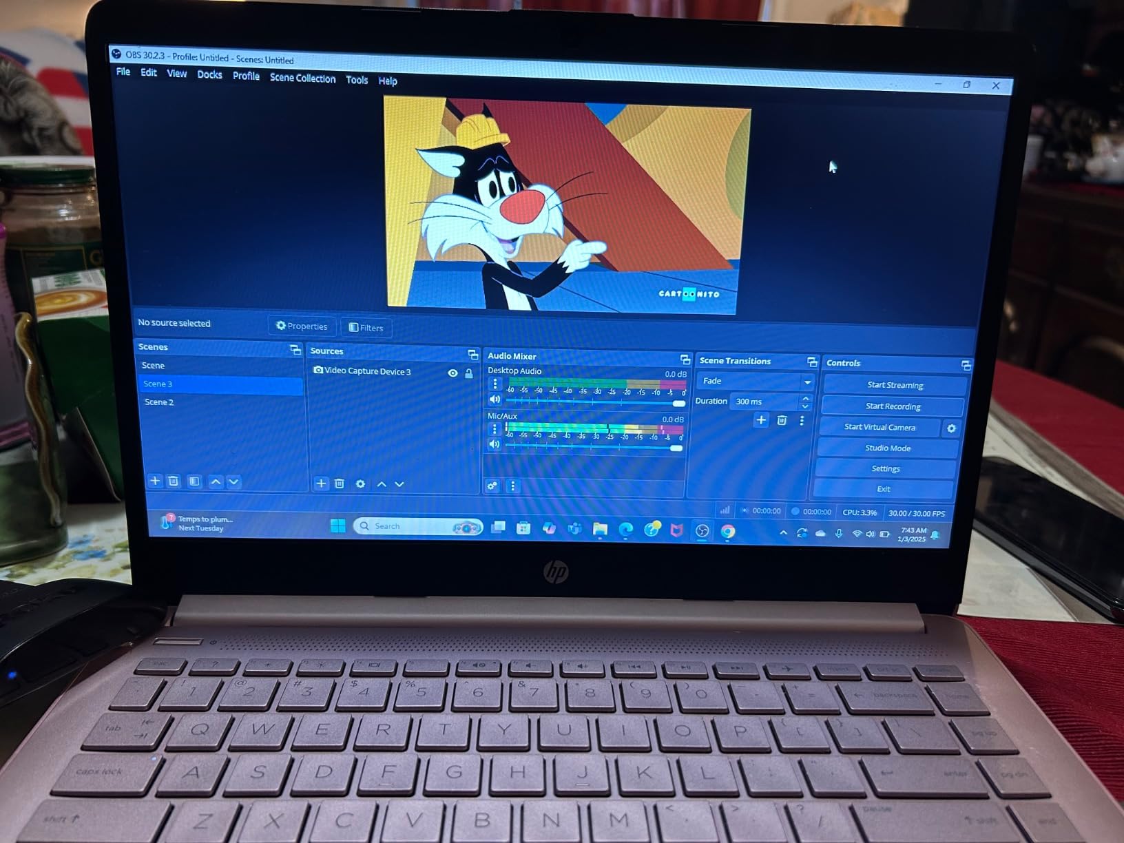 GUERMOK Video Capture Card, USB3.0 HDMI to USB-C Capture Device, 2K@30FPS, Stream & Record Gameplay at 1080P@60FPS, Compatible with Mac OS, Windows, Quest 3, OBS, Zoom, PS5/4, Switch, Xbox (Blue) customer photo 1