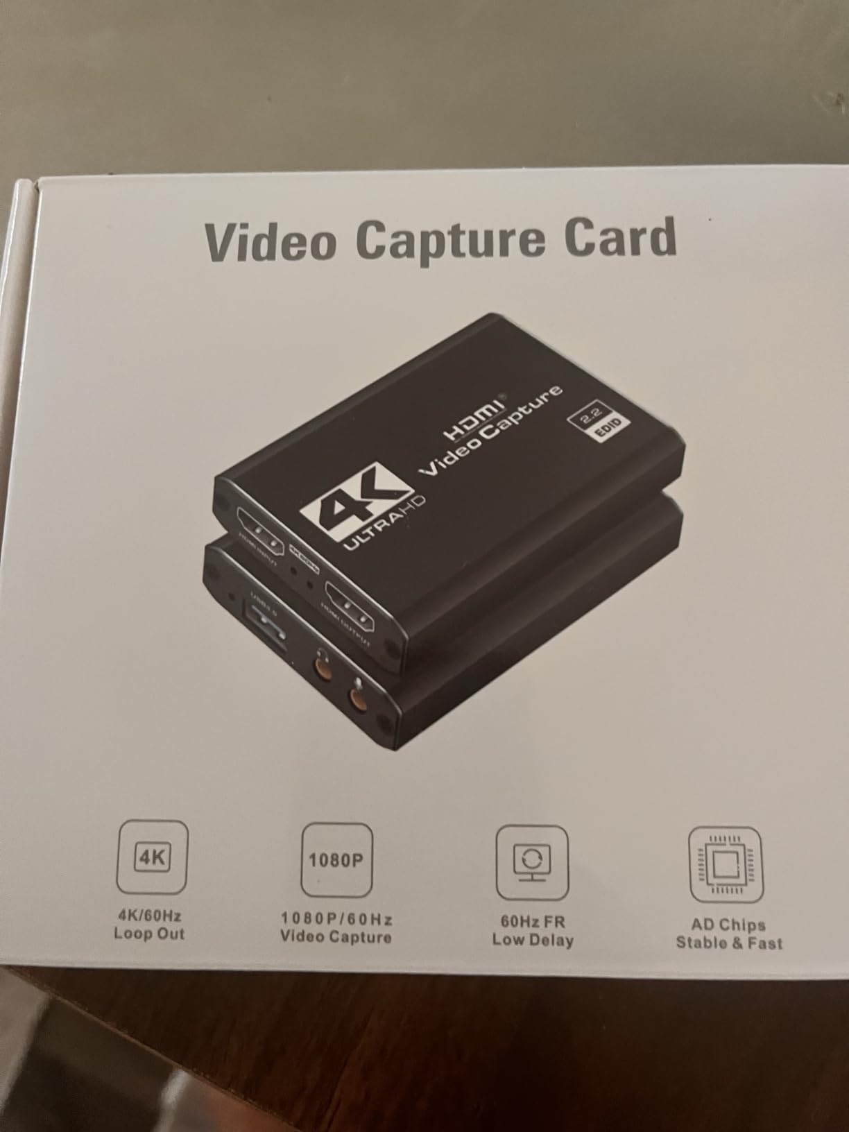 4K HDMI Capture Card USB 3.0 - 1080P 60FPS Gaming & Streaming Video Capture Card with HDMI Loop-Out, Plug & Play, Low-Latency Recording for PS5/PS4/Xbox/Switch/OBS/PC/Mac customer photo 1