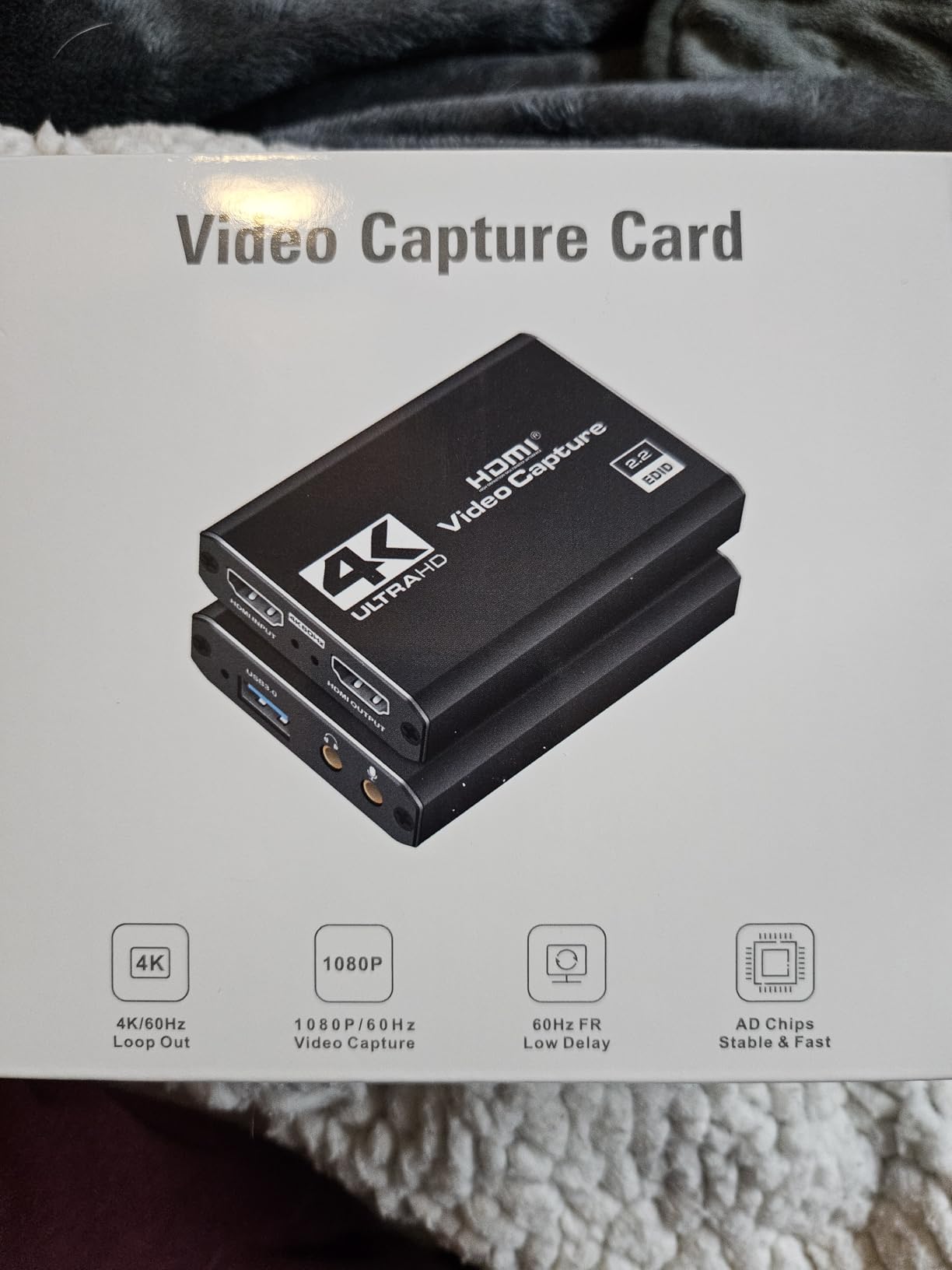 4K HDMI Capture Card USB 3.0 - 1080P 60FPS Gaming & Streaming Video Capture Card with HDMI Loop-Out, Plug & Play, Low-Latency Recording for PS5/PS4/Xbox/Switch/OBS/PC/Mac customer photo 2