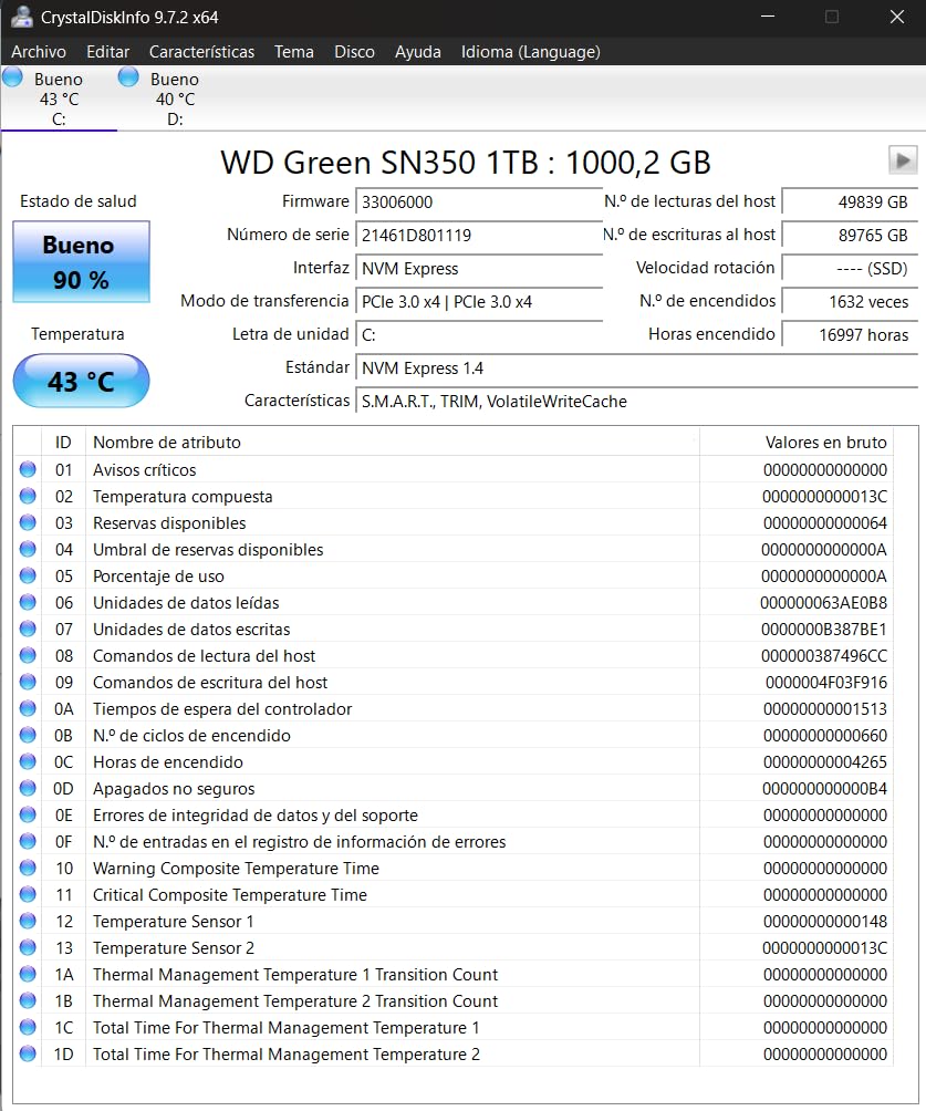 Western Digital 500GB WD Green SN350 NVMe Internal SSD Solid State Drive - Gen3 PCIe, M.2 2280, Up to 2,400 MB/s - WDS500G2G0C customer photo 1