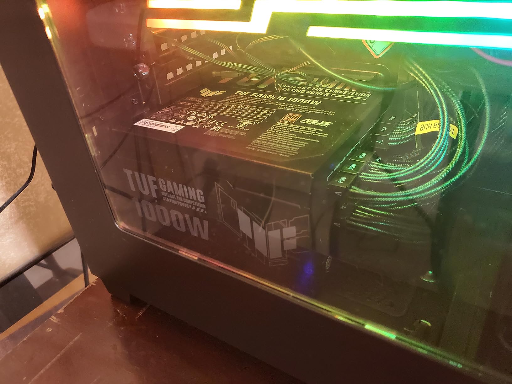 ASUS TUF Gaming 1000W Gold (1000 Watt, ATX 3.1 Compatible Fully Modular Power Supply, 80+ Gold Certified, Military-Grade Components, Dual Ball Bearing, Axial-tech Fan, PCB Coating, 10 Year Warranty) customer photo 2