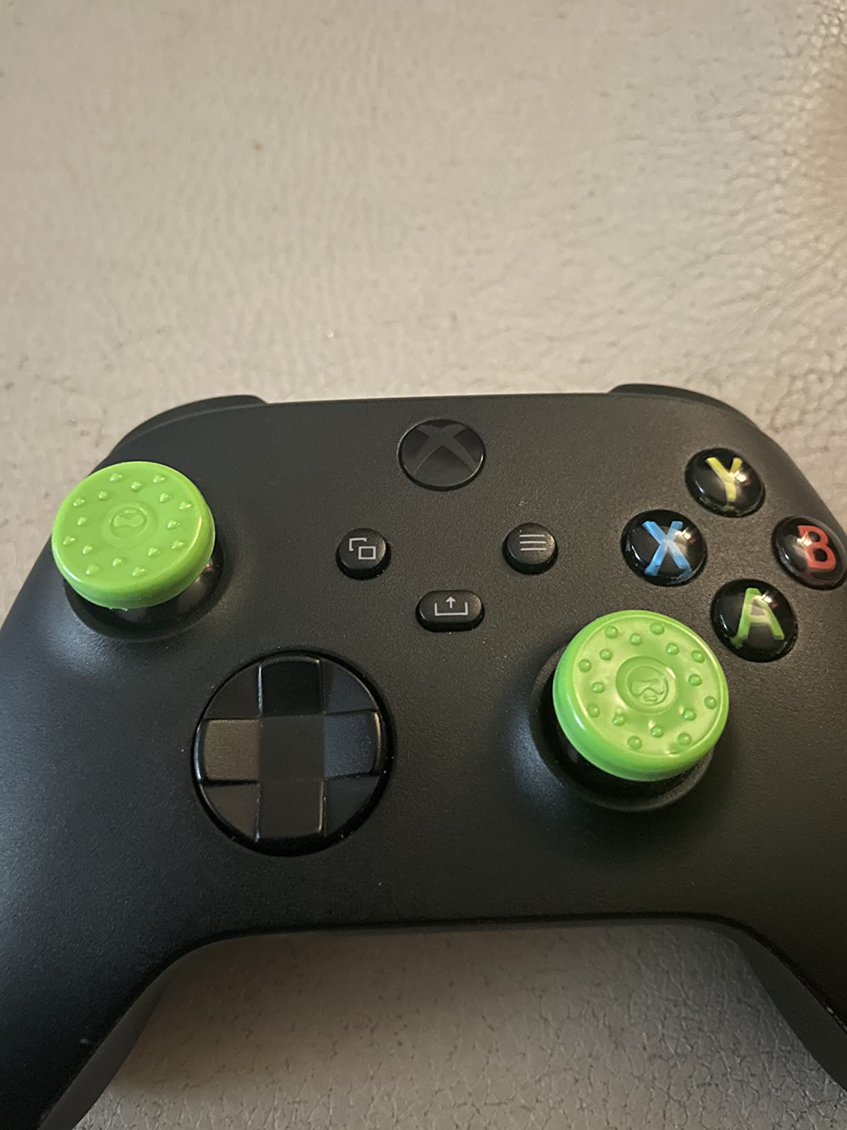 KontrolFreek No-Slip Thumb Grips for Xbox Series X (XBX) and Xbox One (XB1) Controller | 4-Pack | Green and Black customer photo 2