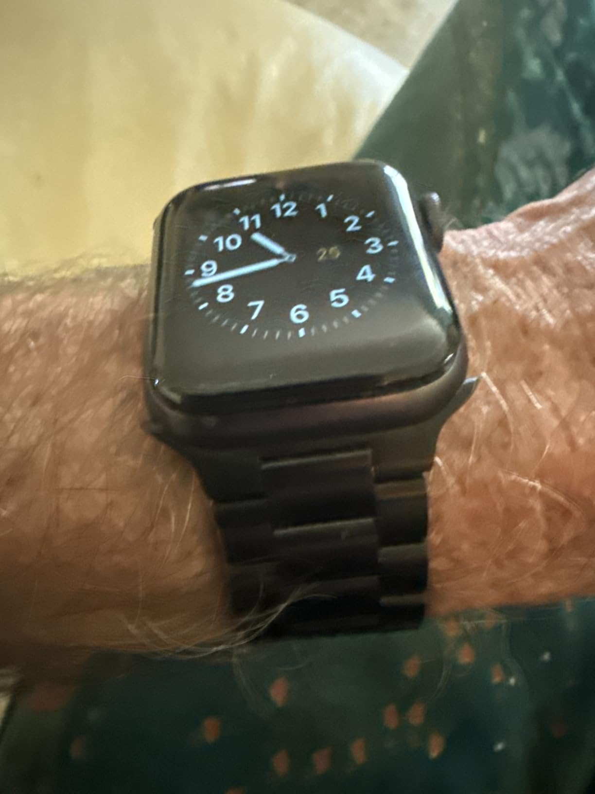 SUNFWR Metal Bands Compatible with Apple Watch Band Business for Men | 44mm 42mm(Series 3 2 1)45mm 46mm 49mm,Stainless Steel Replacement Strap for iWatch Ultra3 2 1,Series 11 10 9 8 7 6 5 4 Office customer photo 2