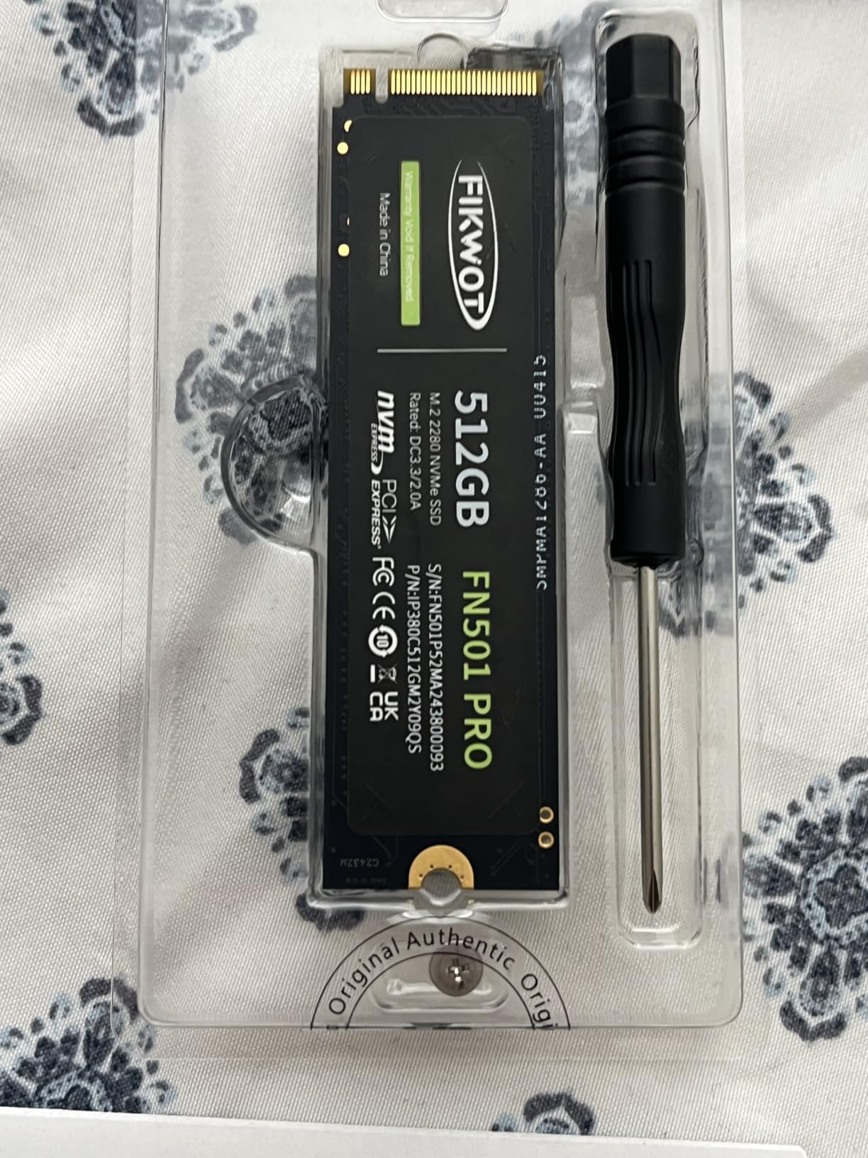 Fikwot FN501 Pro 256GB NVMe SSD - M.2 2280 PCIe Gen3 x4 Internal Solid State Drive with Graphene Cooling Sticker, Up to 3,000MB/s, SLC Cache 3D NAND TLC, Compatible with Laptop & PC Desktop customer photo 2