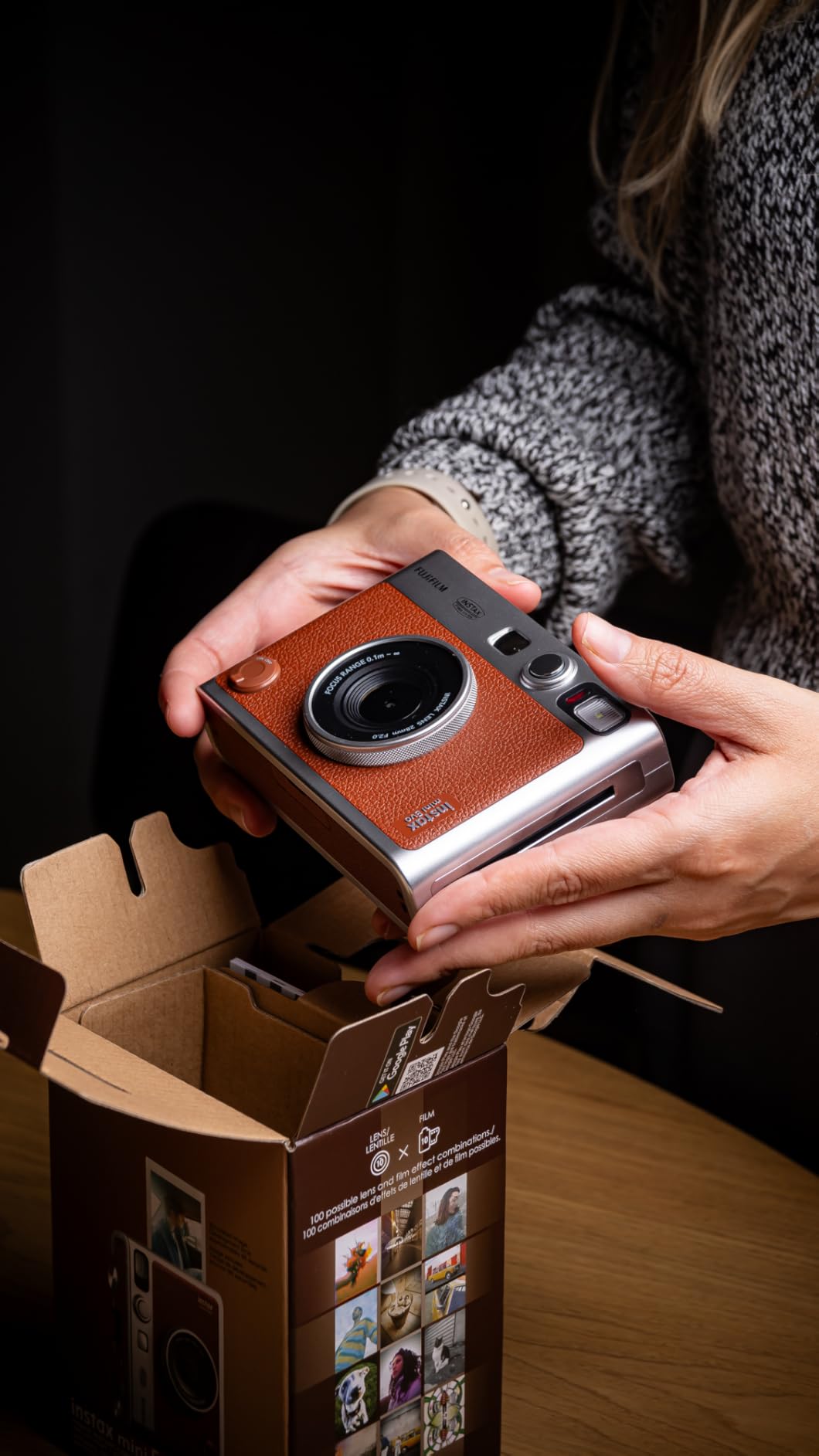 Fujifilm Instax Mini EVO Instant Camera - Brown customer photo 2