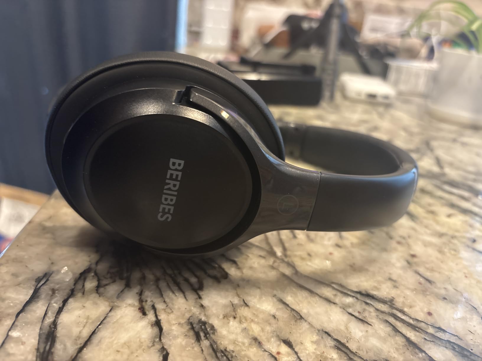 BERIBES Bluetooth Headphones Over Ear, 65H Playtime and 6 EQ Music Modes Wireless Headphones with Microphone, HiFi Stereo Foldable Lightweight Headsets, Deep Bass for Home Office Cellphone PC Ect. customer photo 1