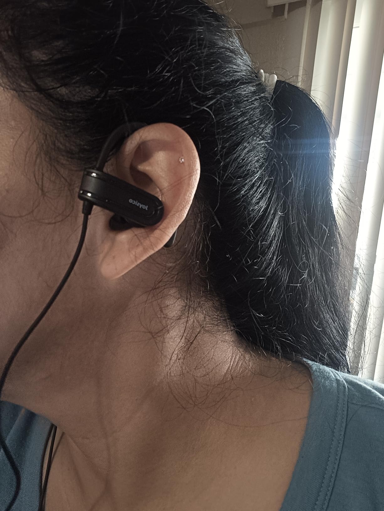 Joysico Wired Over Ear Earbuds Headphones with Mic and Volume Control Black customer photo 2