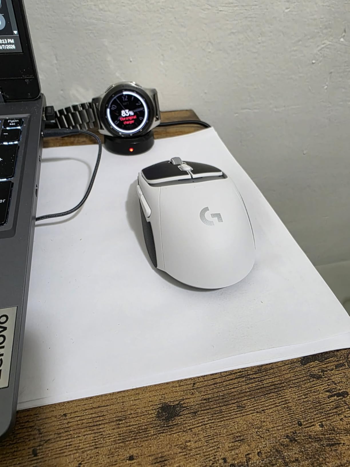 Logitech G309 Lightspeed Wireless Gaming Mouse, Lightweight, LIGHTFORCE Hybrid Switches, Hero 25K Sensor, 300+ Hour Battery Life with AA Battery, 6 Programmable Buttons, PC & Mac - White customer photo 2