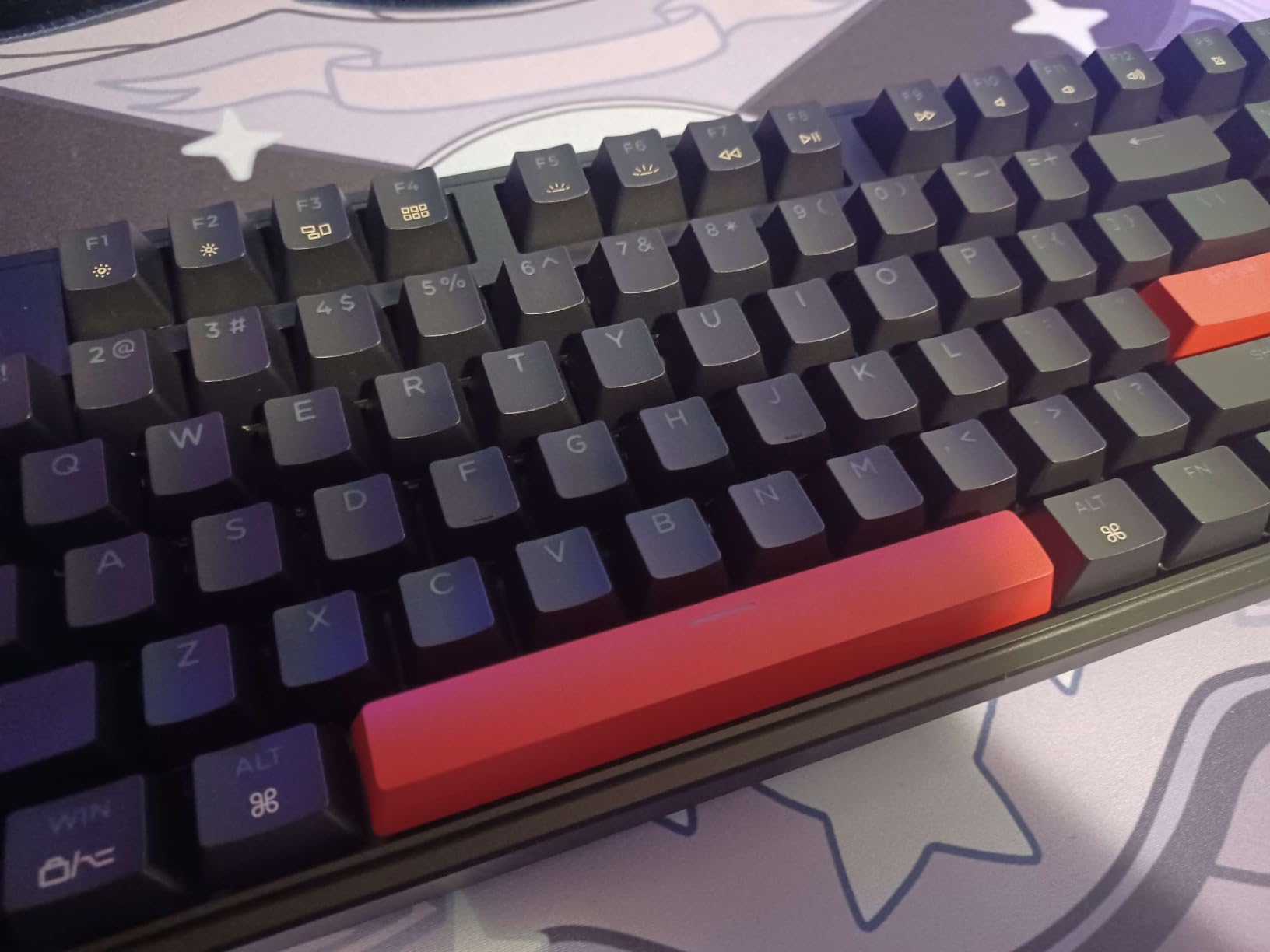 Keychron C3 Pro QMK/VIA Custom Gaming Keyboard, Programmable 87 Keys Compact TKL Layout Gasket Mount, Red LED Backlight Wired Mechanical Keyboard with Brown Switches for Mac/Windows/Linux customer photo 1