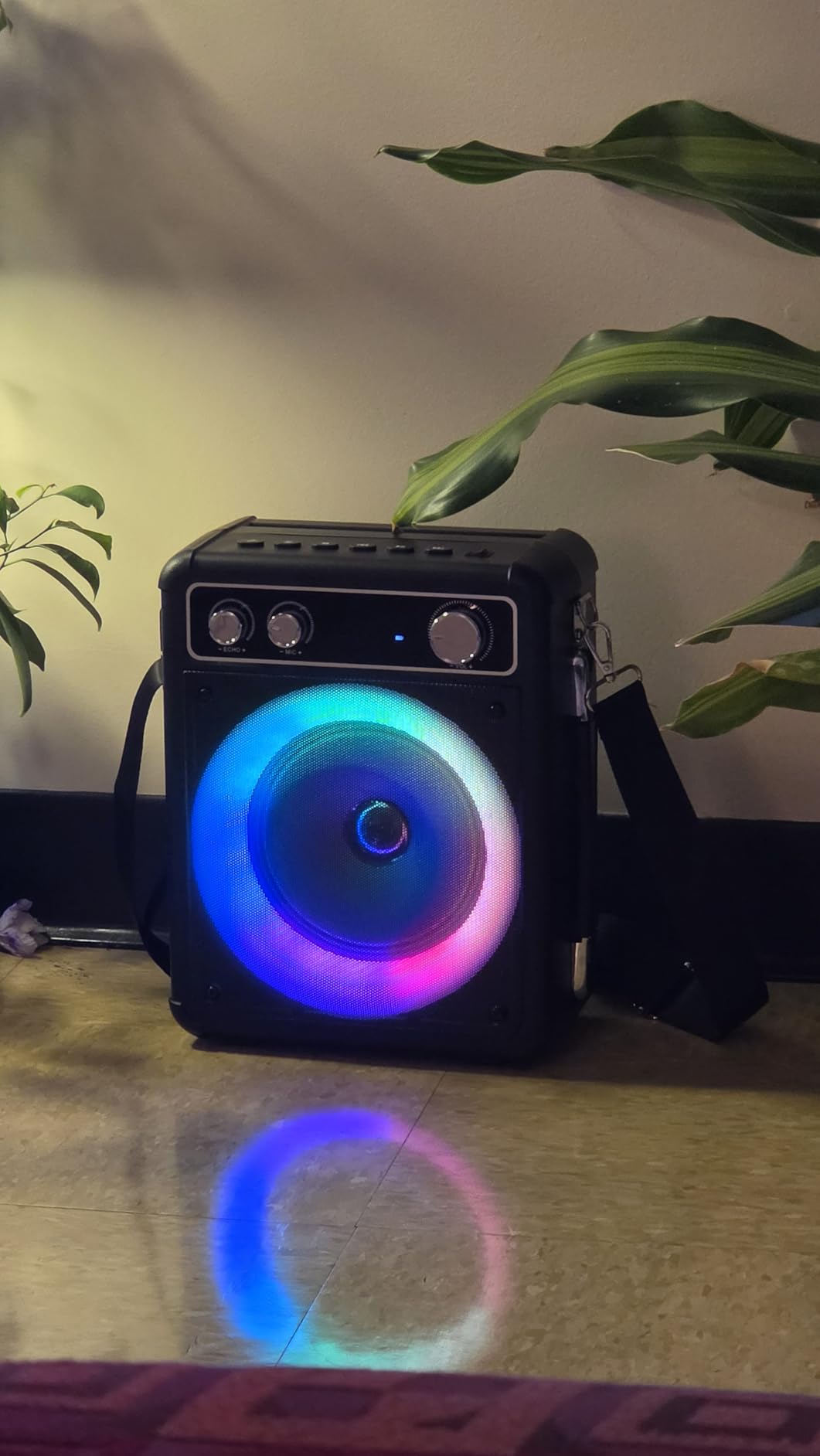 VOSOCO Karaoke Machine, Bluetooth Speaker with 2 Wireless Mics for Adults | 2026 Portable PA System with LED Light, Supports TWS Echo Adjustment TF USB AUX Inputs for Birthday Home Party Outdoor Travel customer photo 2