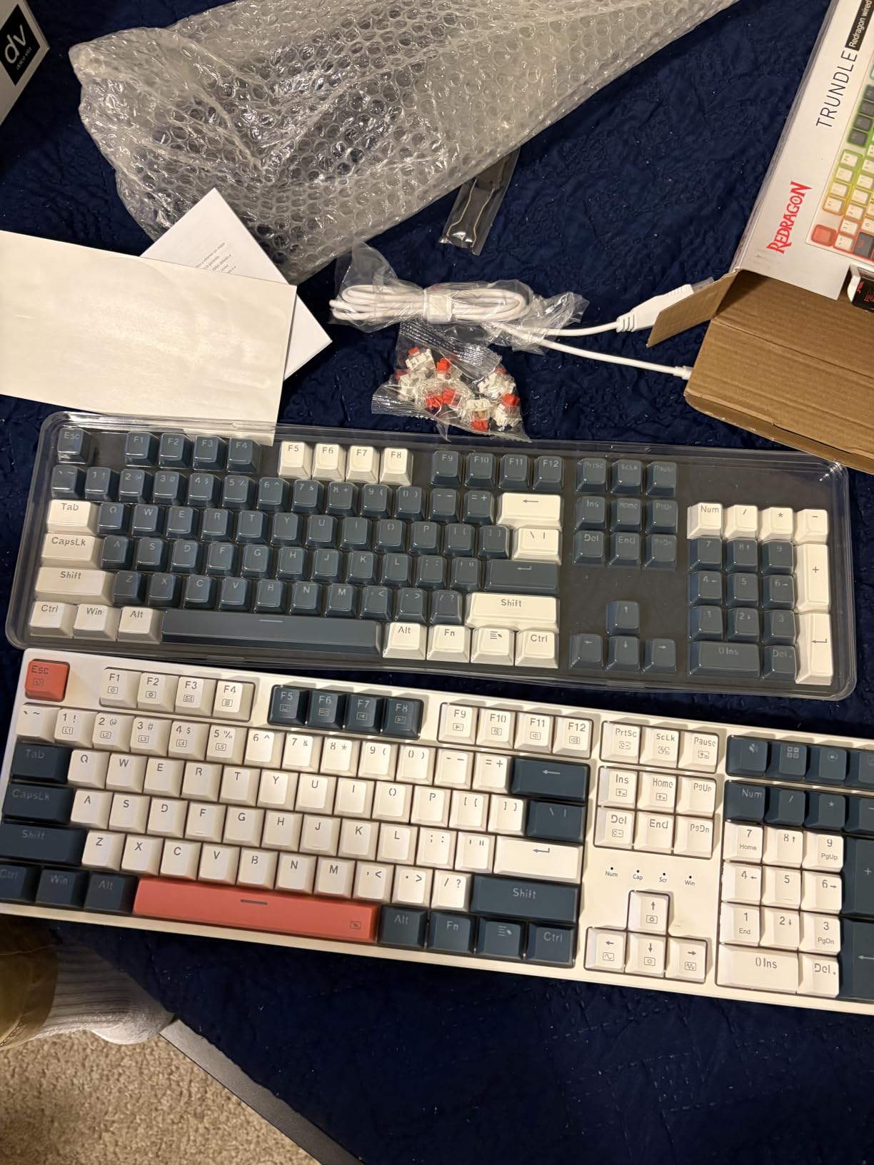 K668 108-Key Hot-Swap Wired RGB Gaming Keyboard, Extra 4 Hotkeys | Dedicated Shortcut Keys for Mute, Calc & Desktop, Cushioned Noise Dampening for Creamy Thocky Sound, Swap-Ready, PRO Software customer photo 1